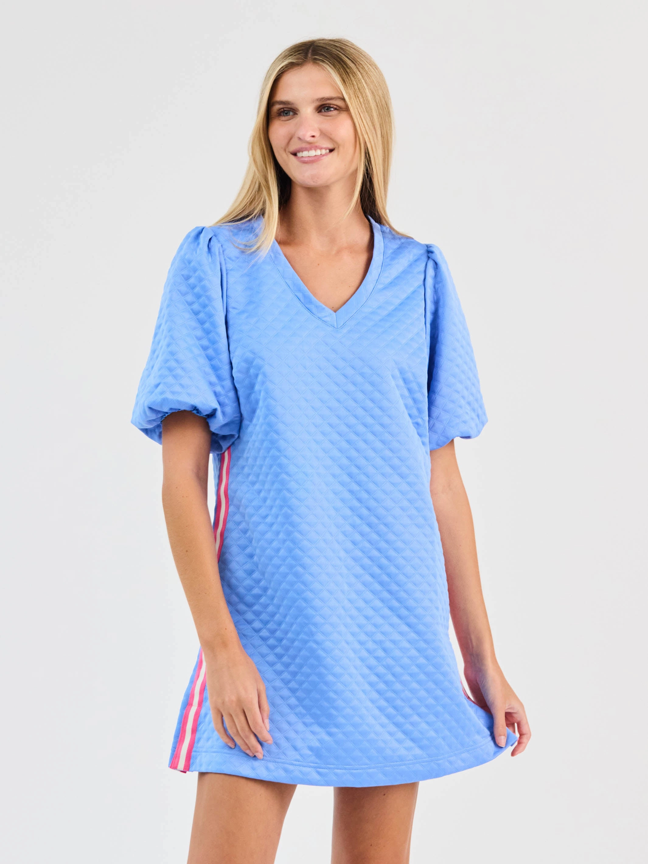 FINAL SALE - Stacey Dress | Blue Soft Material