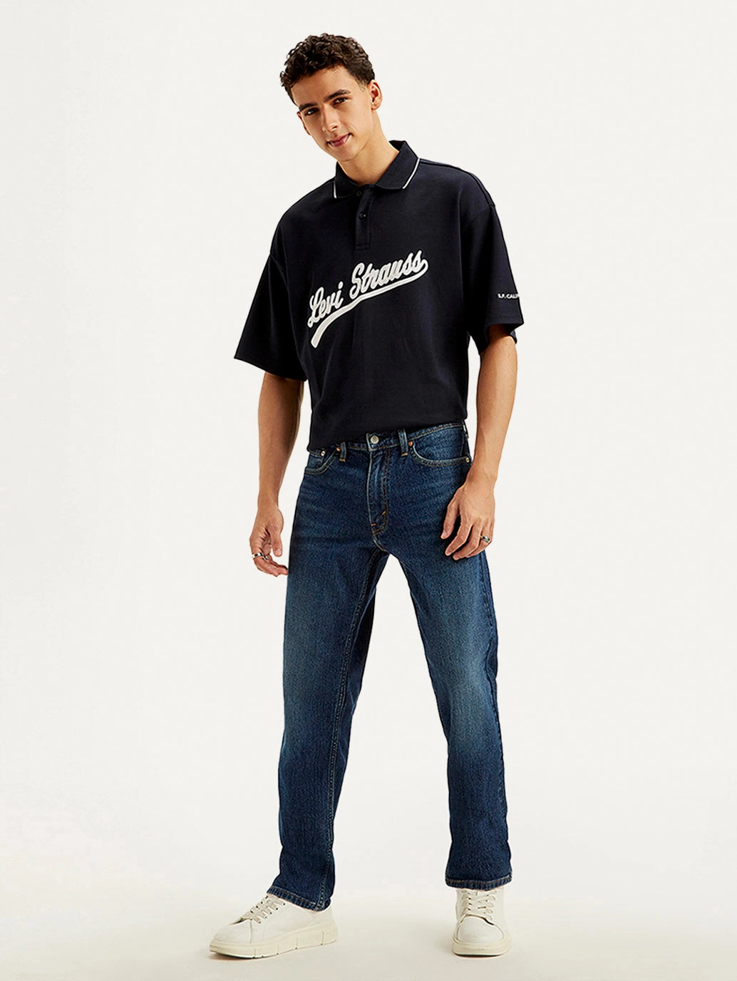 Perfect Length Design Men's 541 Dark Blue Athletic Tapered Fit Mid Rise Jeans