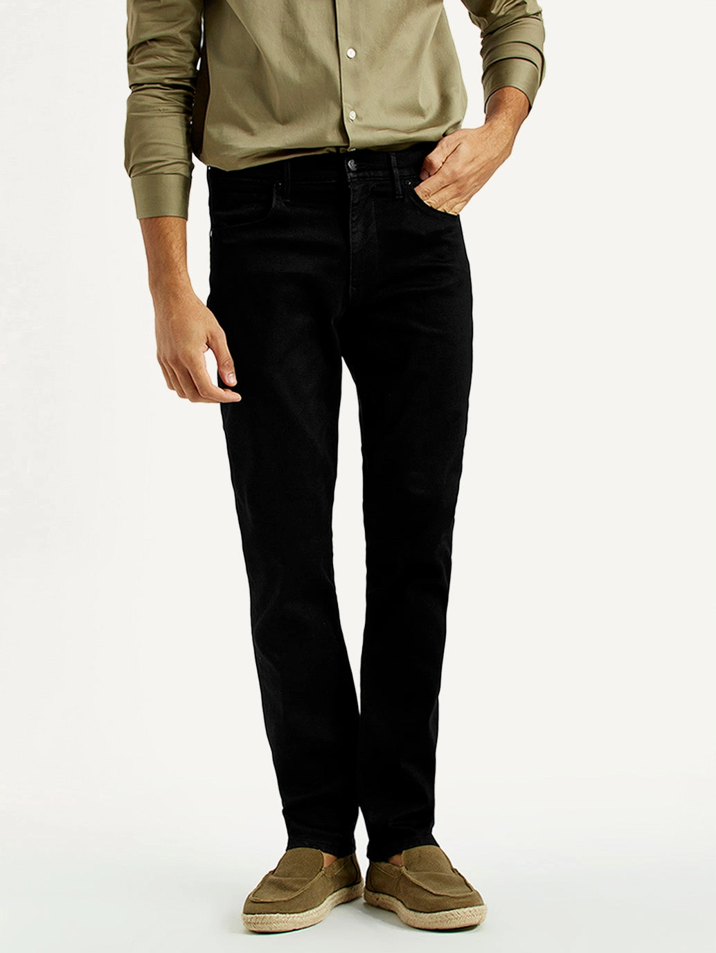 Men's Redloop 511 Dark Indigo Slim Fit Mid Rise Jeans Smart Fit Design Lightweight Feel