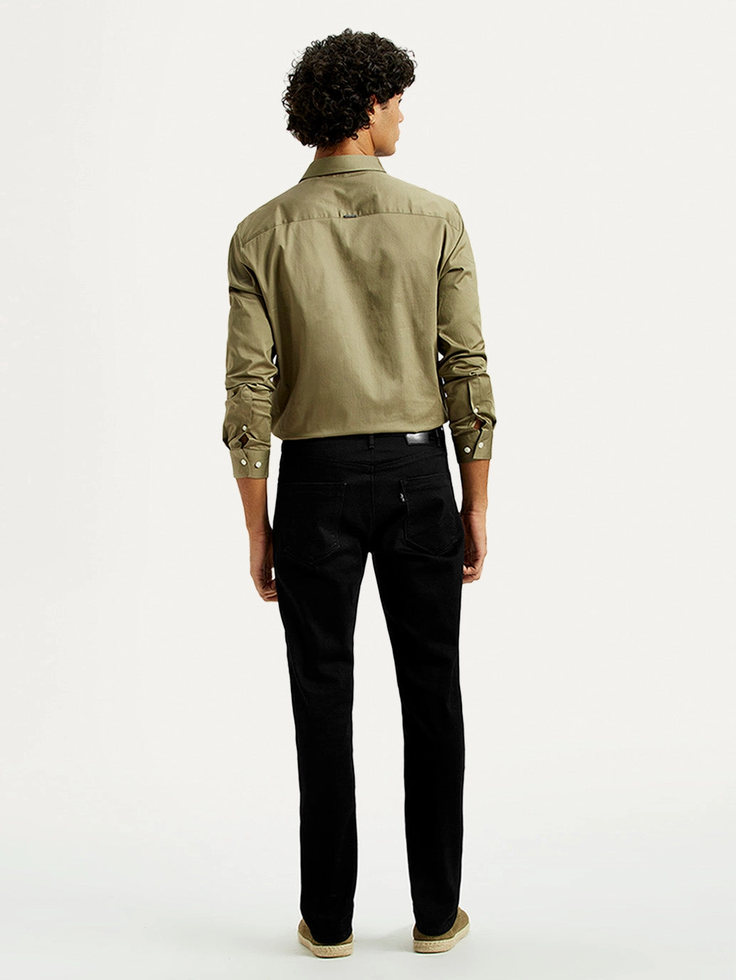 Men's Redloop 511 Dark Indigo Slim Fit Mid Rise Jeans Reinforced Stitching Details Clean Detail