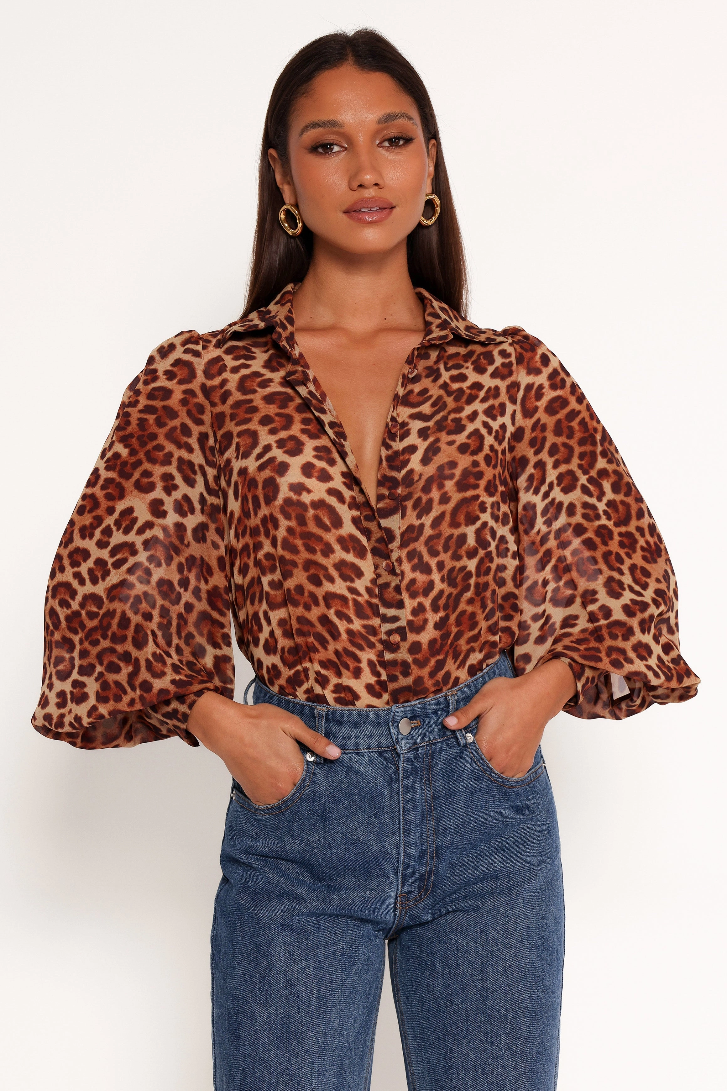 Fleetwood Blouse - Leopard Casual Look Bold Statement