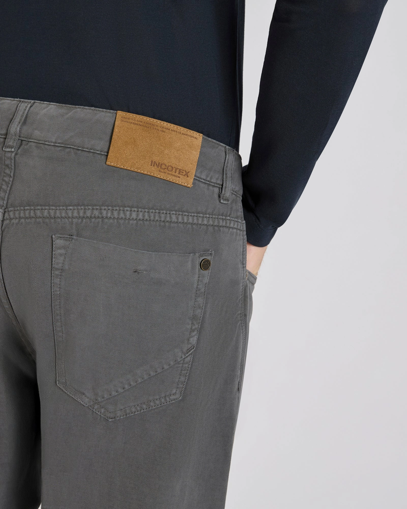 Slim-fit five-pocket trousers in cotton and cashmere EcoFriendlyMaterials
