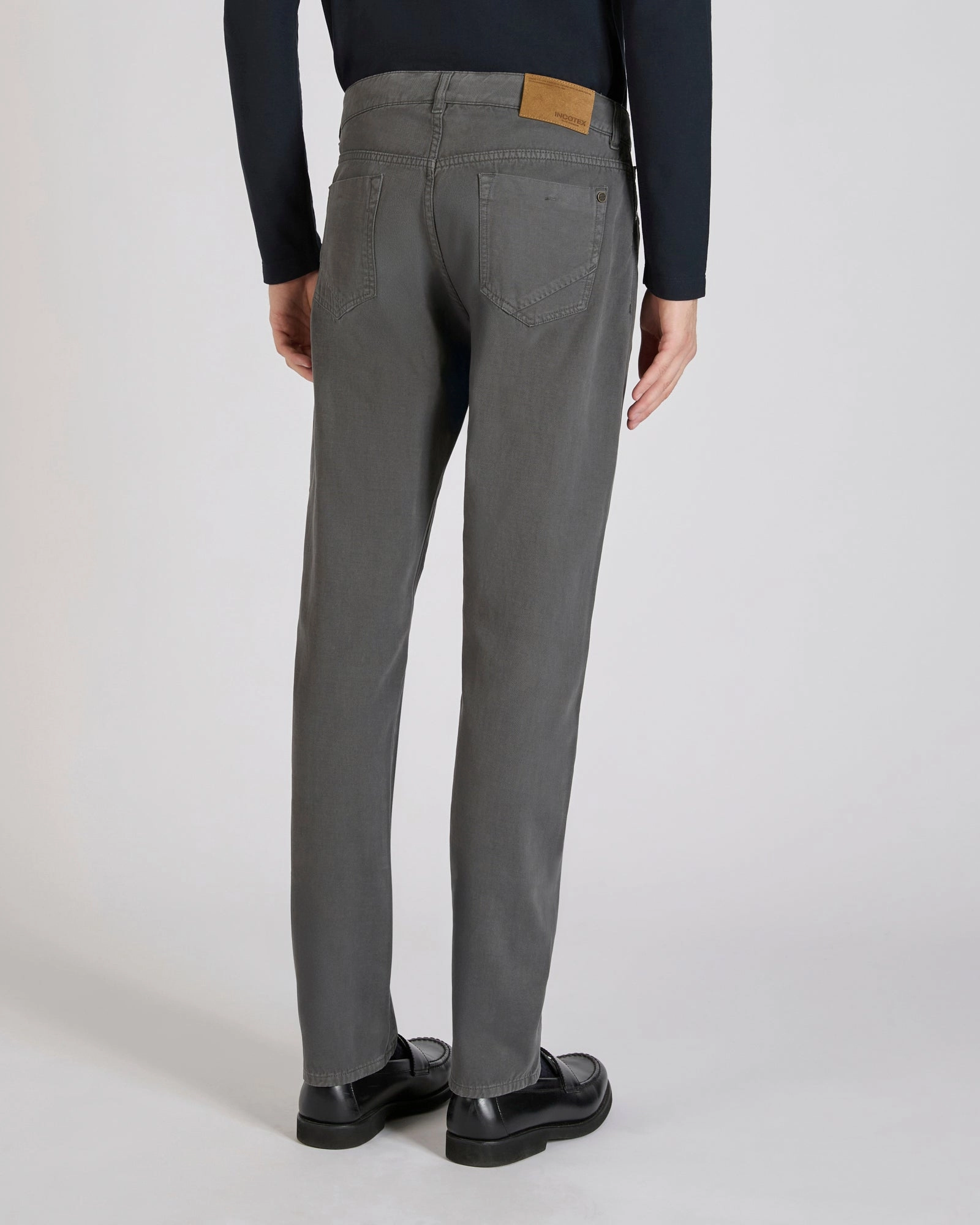 Slim-fit five-pocket trousers in cotton and cashmere AbrasionResistant Compact Storage