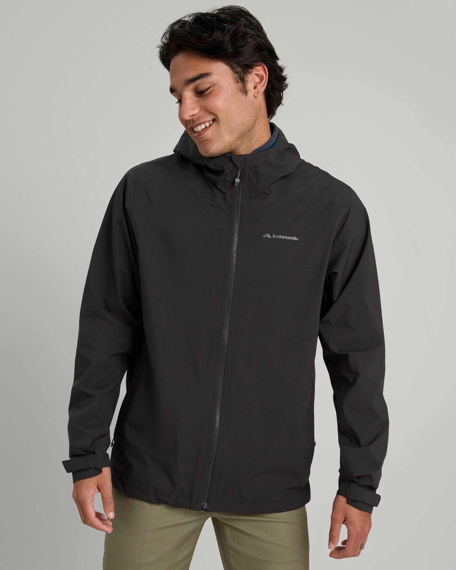 Men's Trailhead Stretch 2.5-layer Rain Jacket - Black Stingray Travel Commuter Layer Eco Certified Textiles