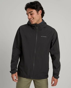 Men's Trailhead Stretch 2.5-layer Rain Jacket - Black Stingray Travel Commuter Layer Eco Certified Textiles