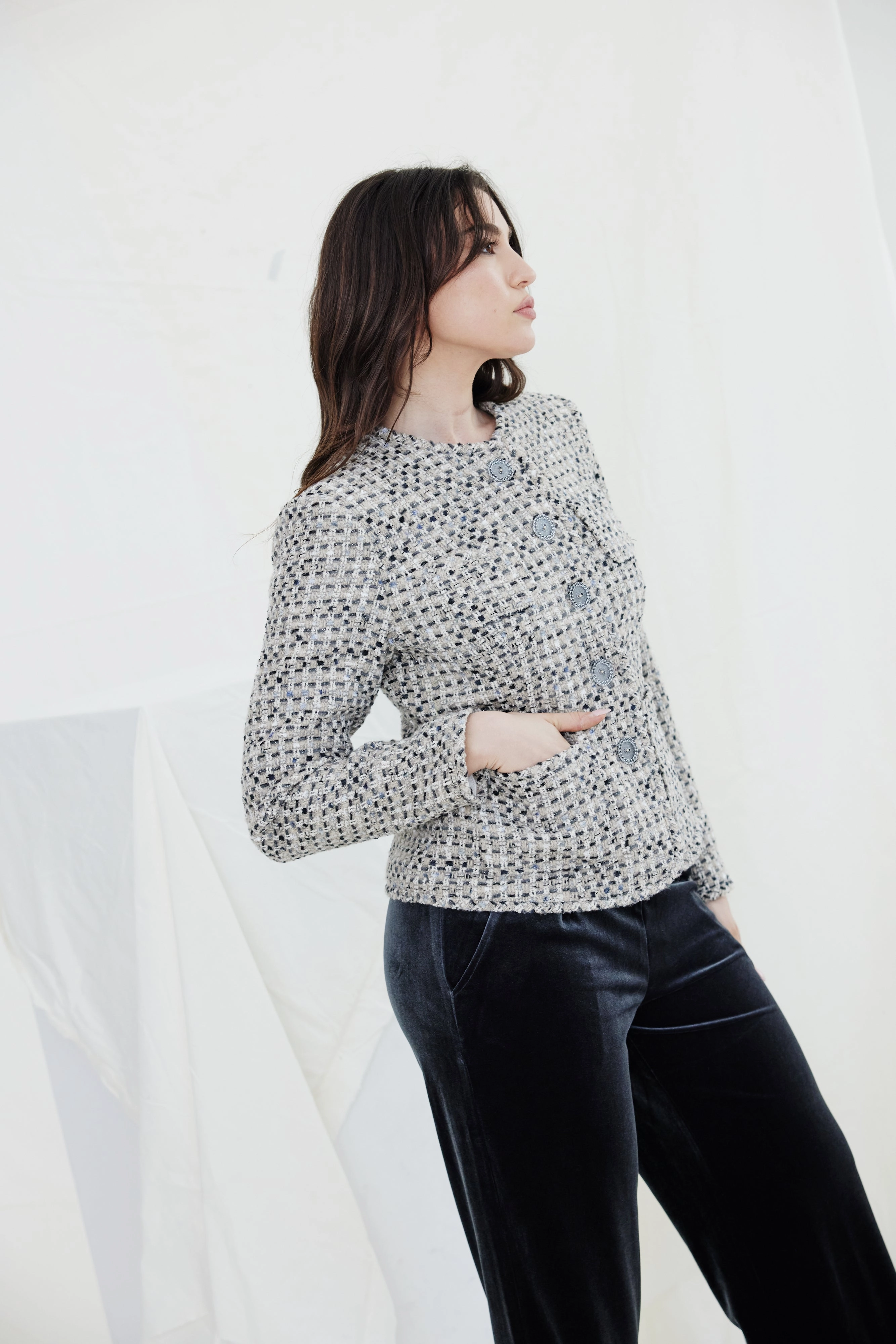 Sporty Fit Convertible Collar Kamare - 2207 Jamilla Jacket