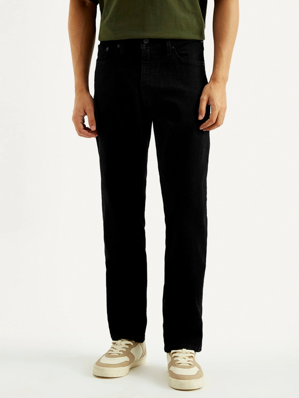 No Gap Waistband Men's 541 Black Athletic Tapered Fit Mid Rise Jeans