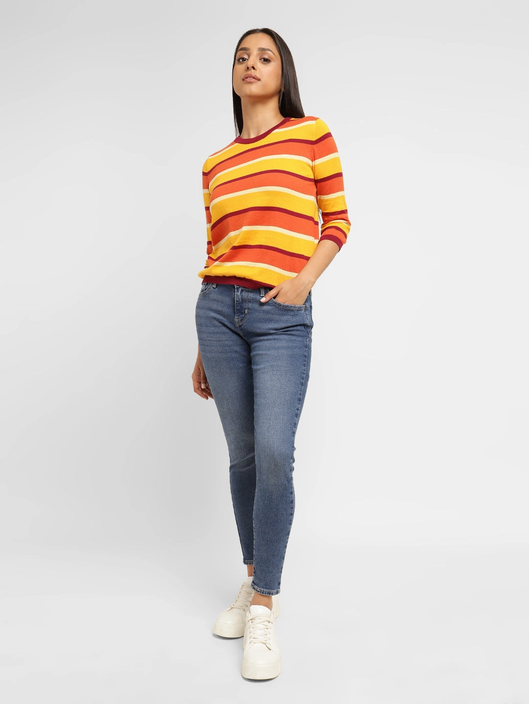 Effortless Waist Women's 710 Blue Skinny Fit Mid Rise Jeans