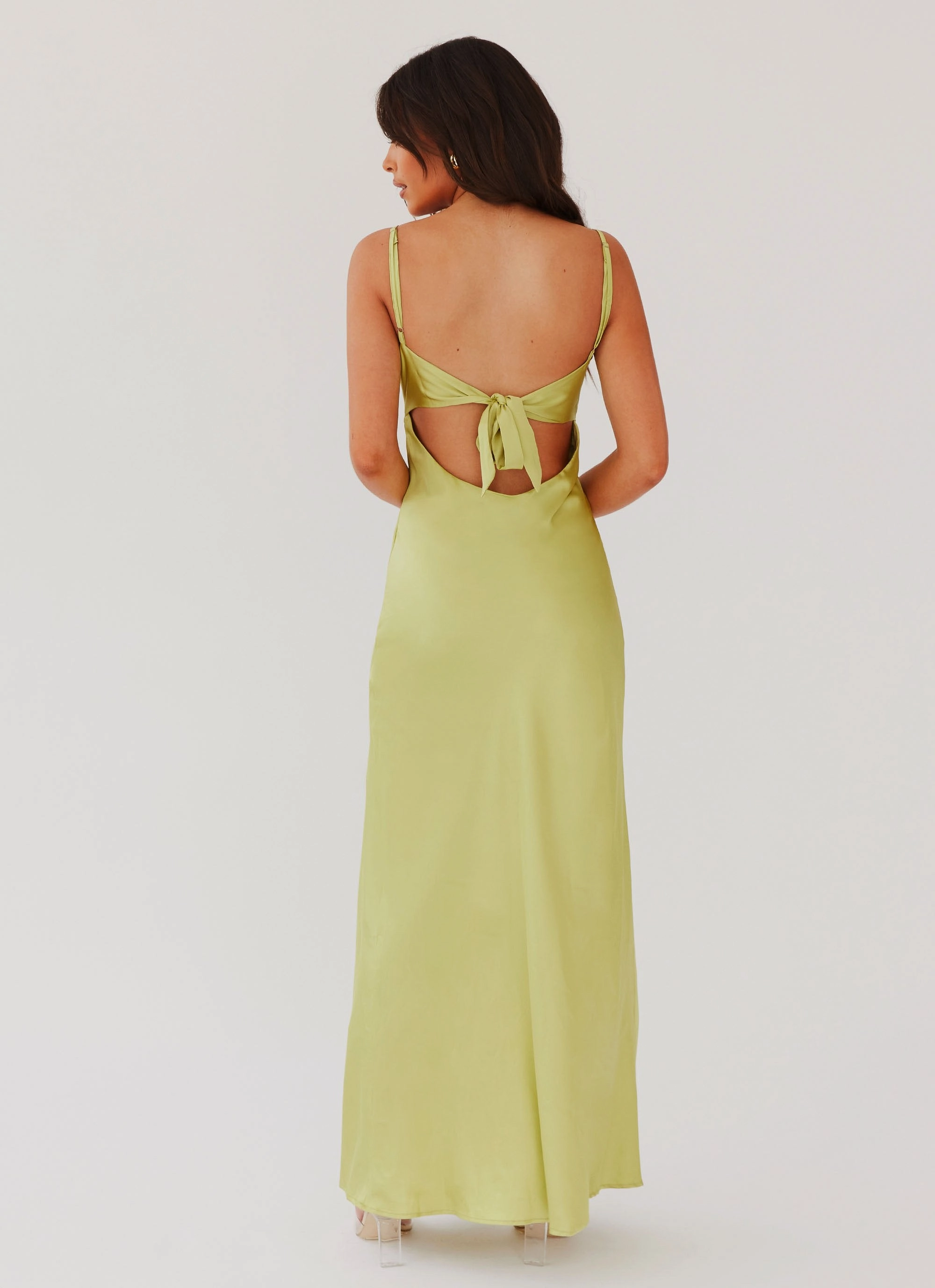animal-print Flora Satin Maxi Dress - Green Expectations