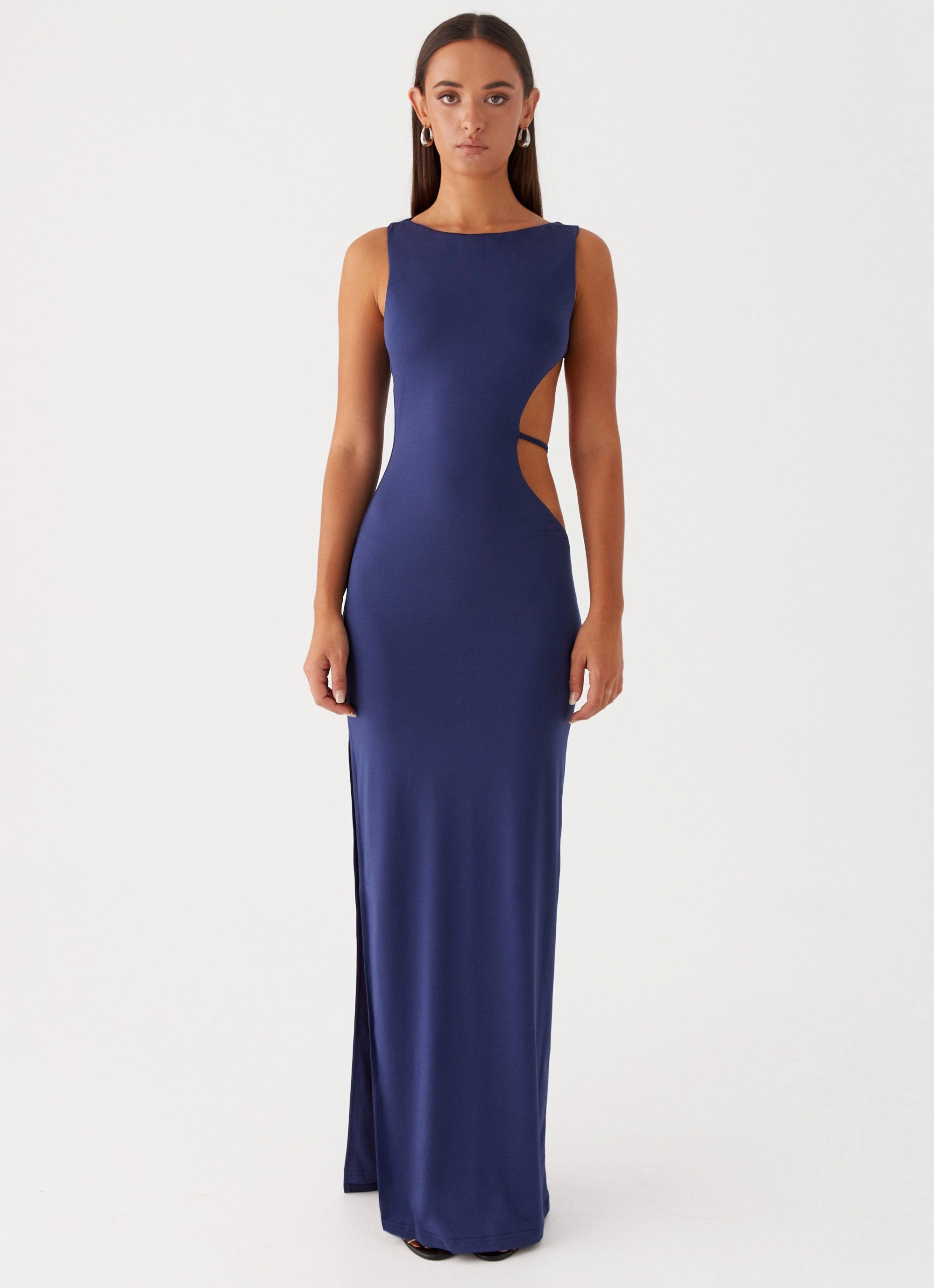 Minimal Cut Flower Grace Sutton Maxi Dress - Navy