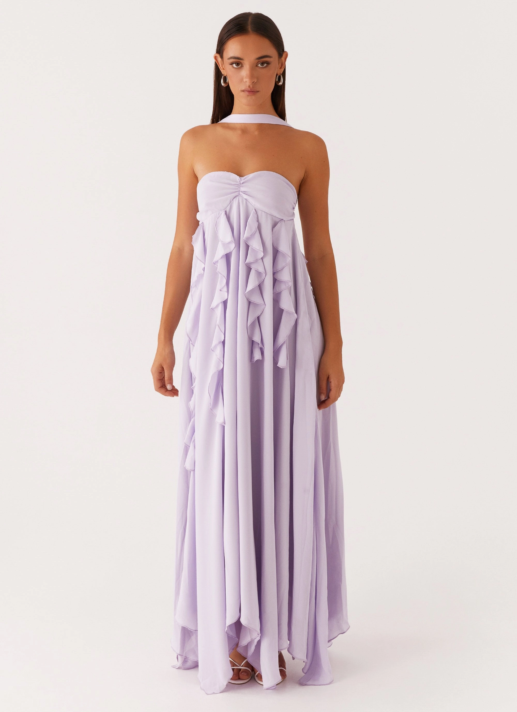 Florence Maxi Dress - Lilac Soft Weave Cool Tone