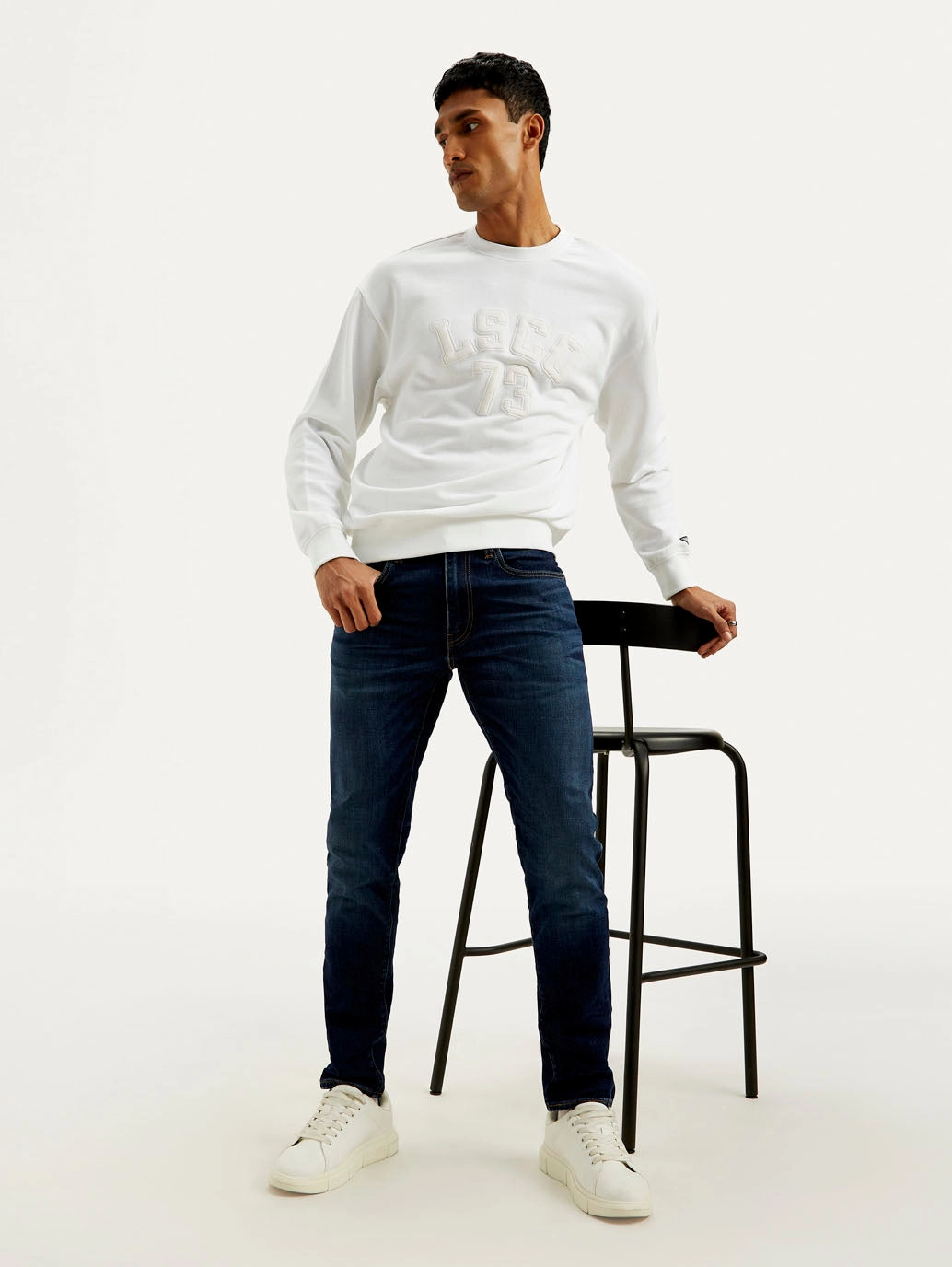 Music Event Picnic Style Modern Youth Style Party Look Men's 512 Blue Slim Tapered Fit Mid Rise Jeans