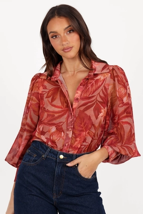 Soft Touch Fabric Errand Ready Fleetwood Blouse - Tropics