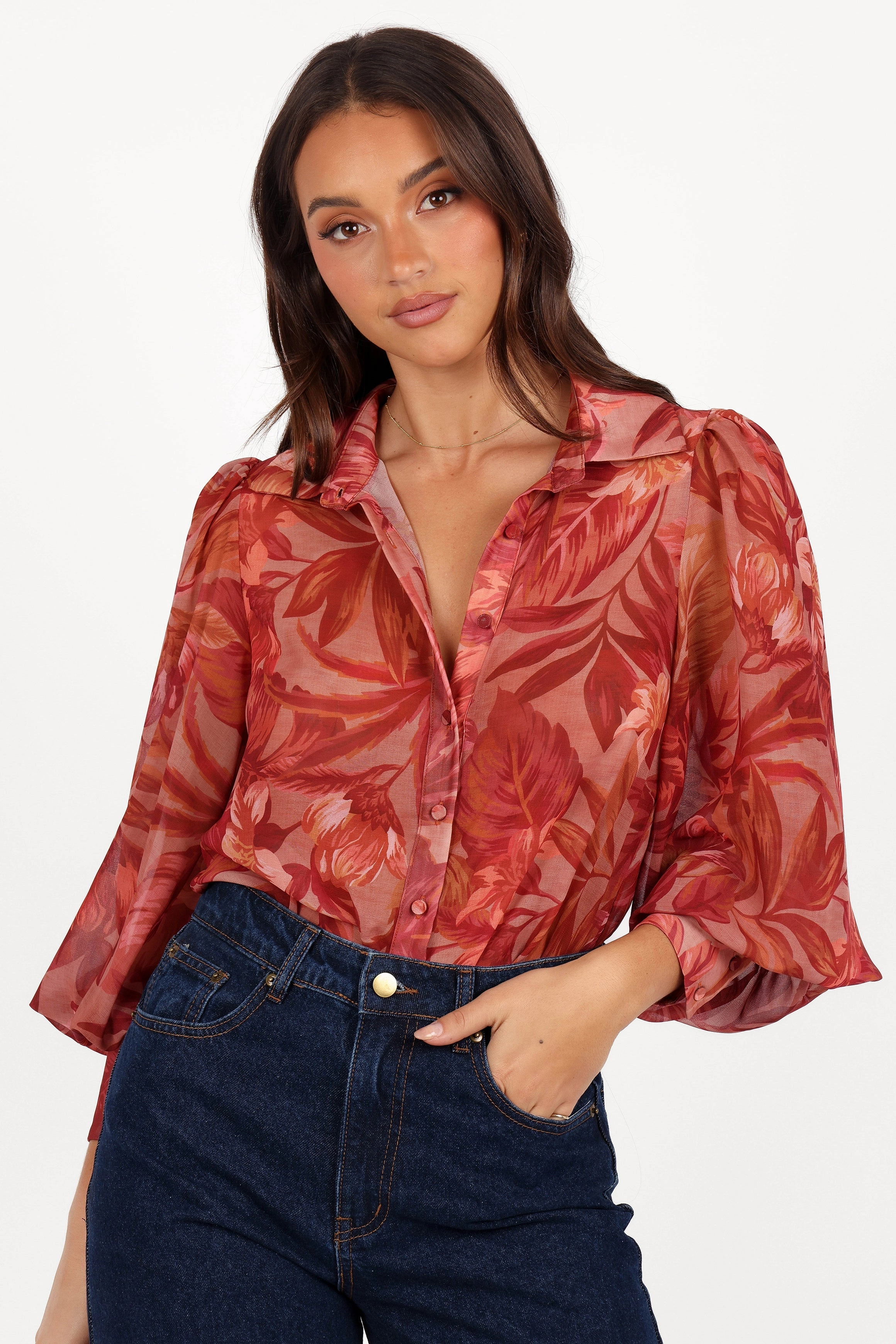 Soft Touch Fabric Errand Ready Fleetwood Blouse - Tropics