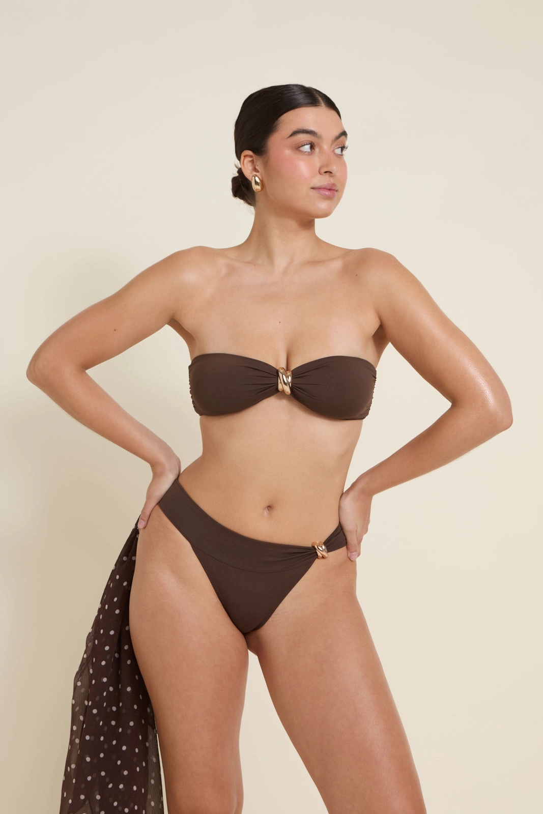 Formentera Top - Espresso (Soft Touch) Quick Release Clasps Summer Vibes