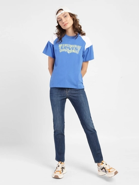 Neutral Daily Wear Vibrant Bold Look Street Fashion Women's 312 Blue Straight Fit Mid Rise Jeans