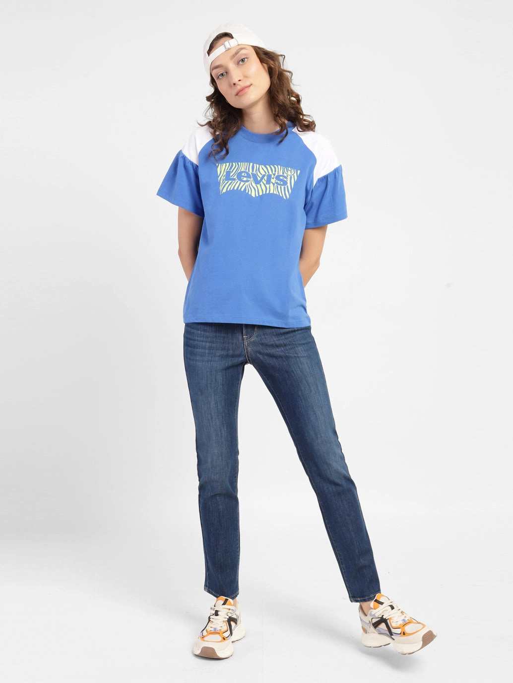 Relaxed Fit Waist Women's 312 Blue Straight Fit Mid Rise Jeans