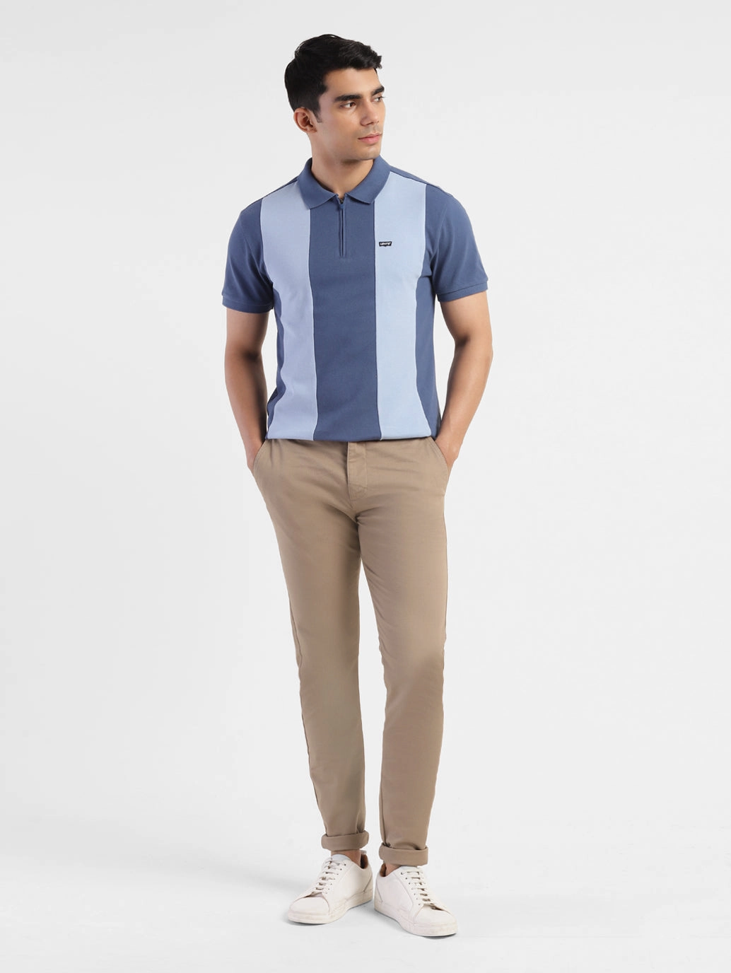 Men's Slim Tapered Fit Trousers Tangle Free Cuffs