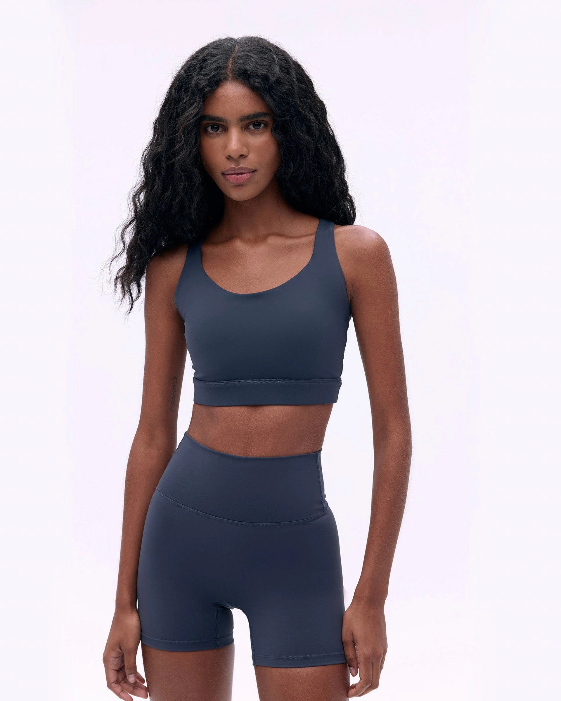 Ultimate Crop Shorts - Midnight Blue Minimal Waist