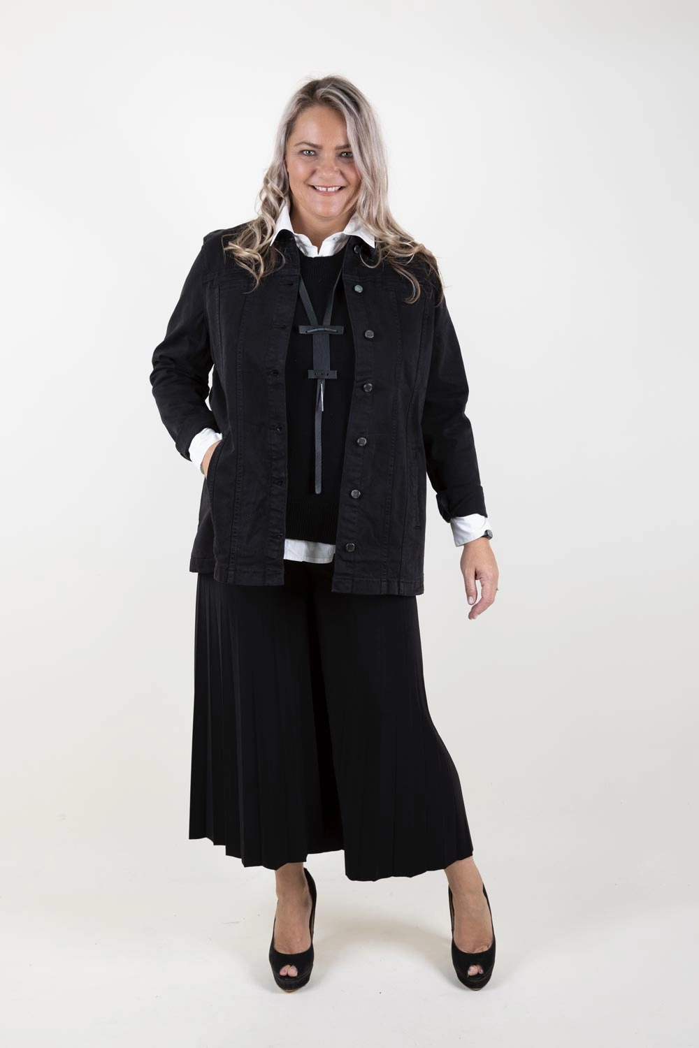 French Dressing Jeans - 182551 Longline Denim Jacket Abrasion Proof Shoulders Rugged Style