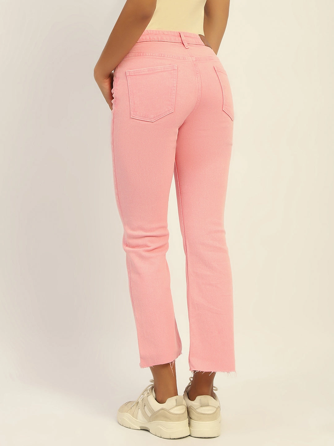 Essential Layer Madame Mid Rise Cotton Pink Denim