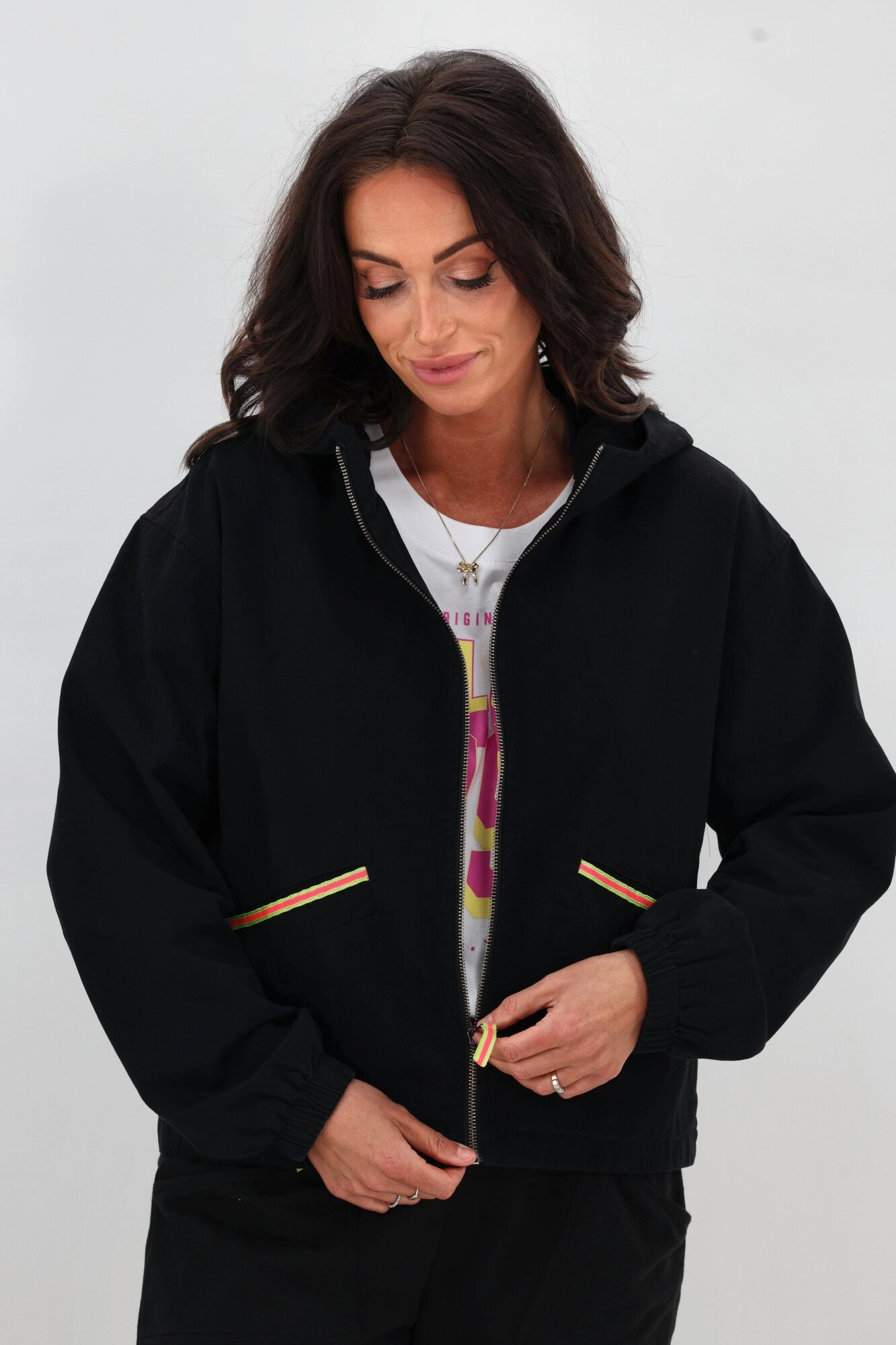 PocketPlacement All weather Rebel Club Reece Jacket Black