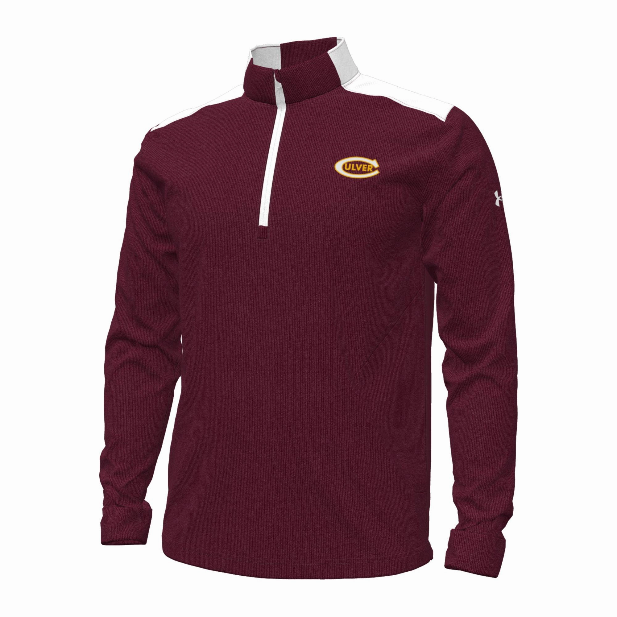 Under Armour Game Day Double Knit 1/4 Zip - Maroon Simple Look