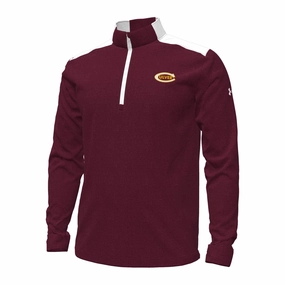 Modern Relaxed Under Armour Game Day Double Knit 1/4 Zip - Maroon