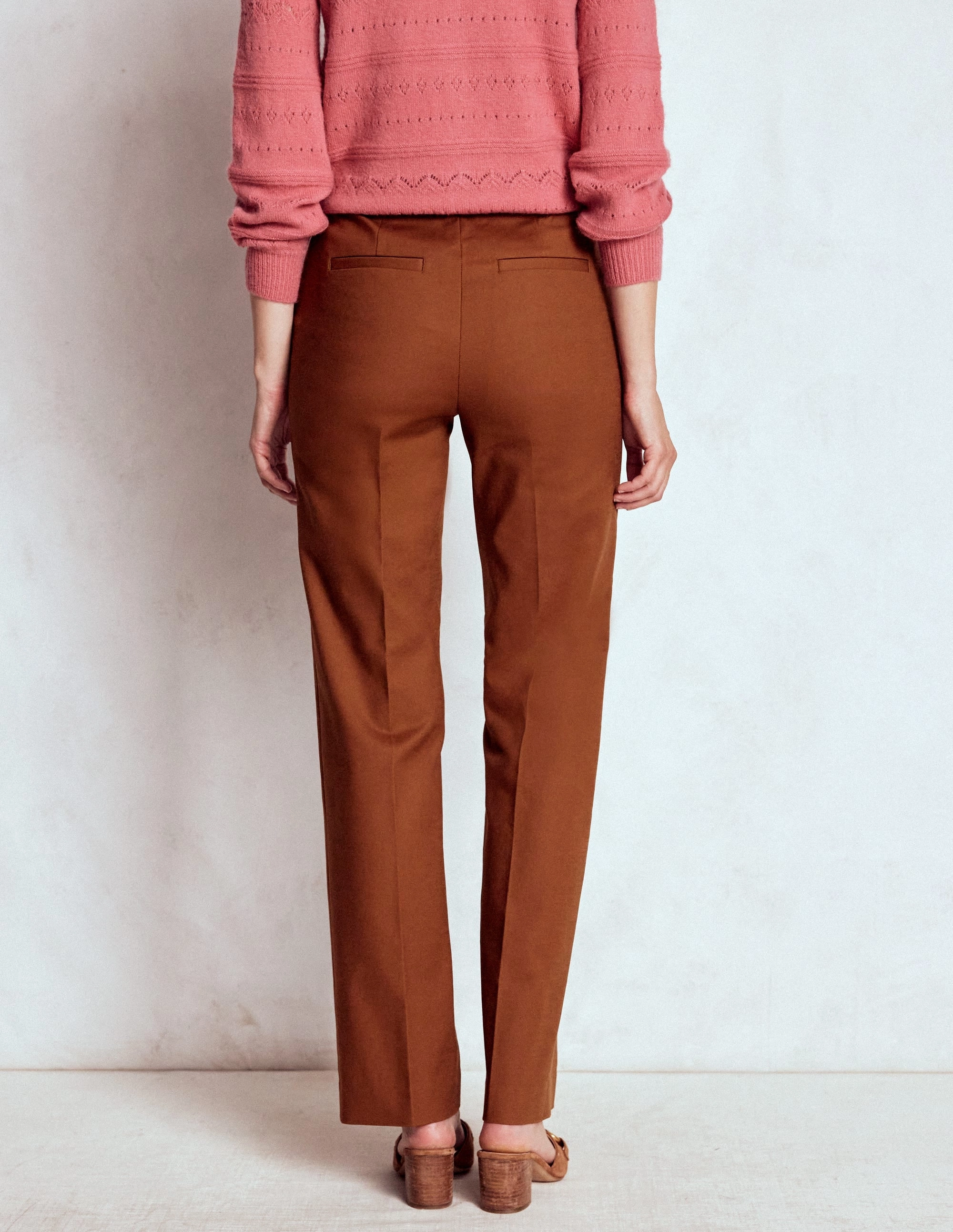 Air Comfort Secure Waistband Full Length Canonbury Trousers-Russet
