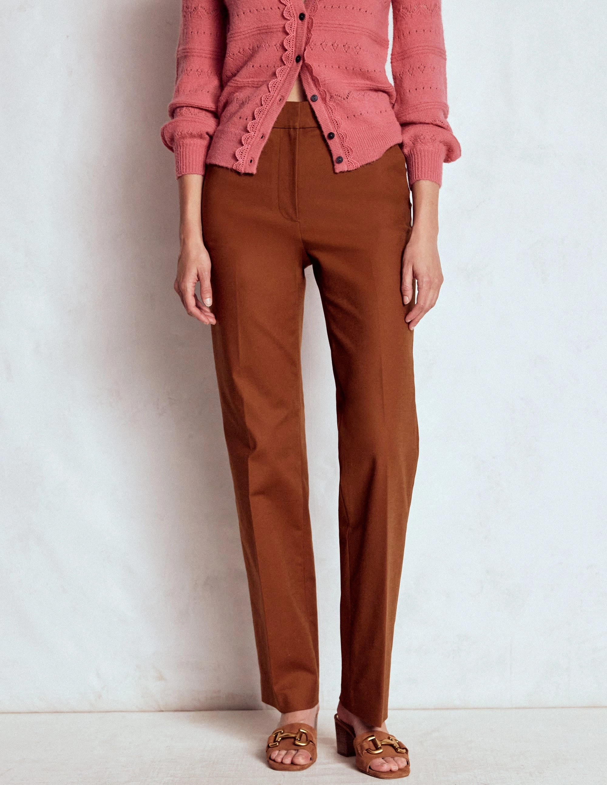 Full Length Canonbury Trousers-Russet Blackout fabric Quick Change