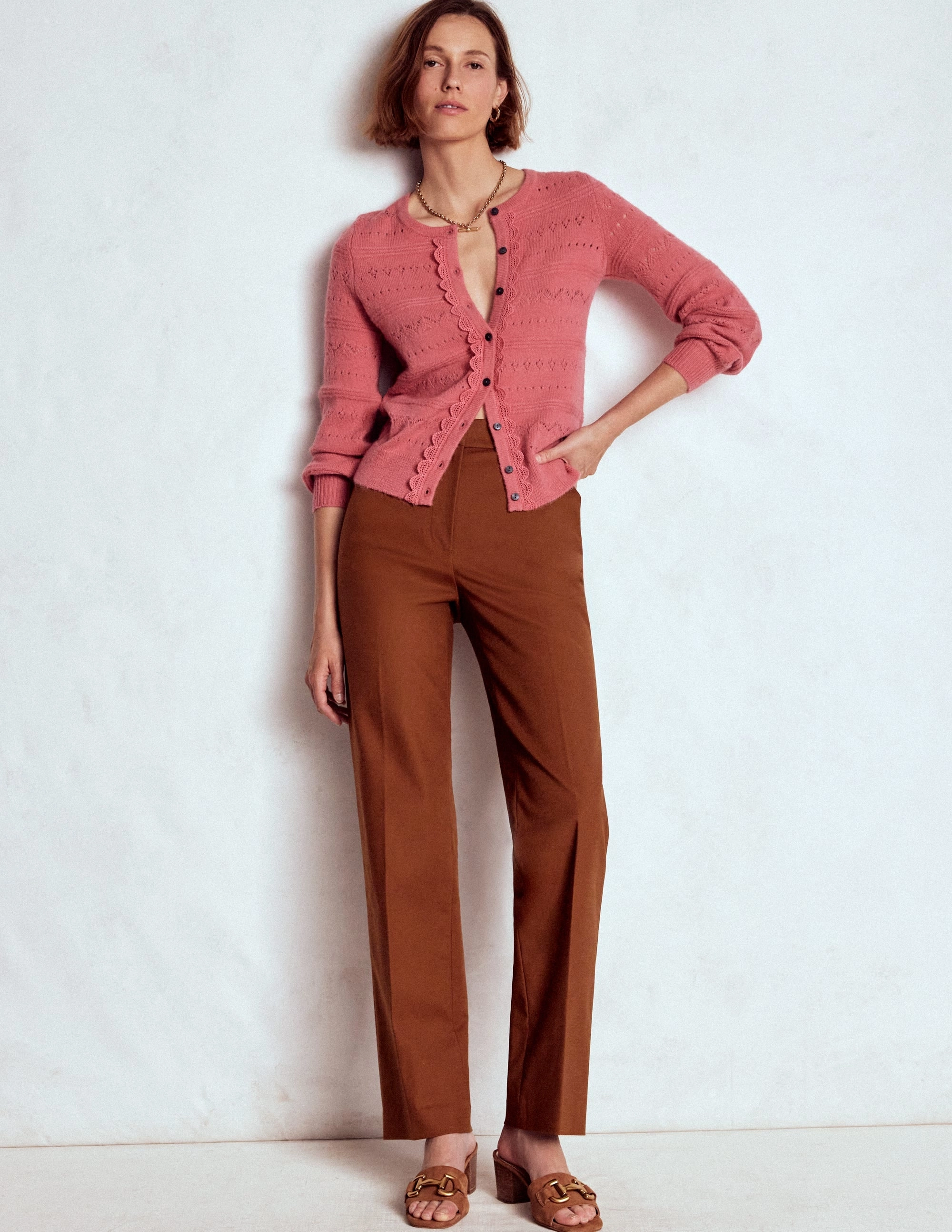 Full Length Canonbury Trousers-Russet Classic Fit