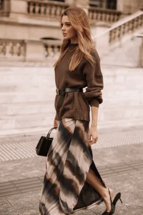 Pure Shape Katty Knit Sweater - Chocolate Brown