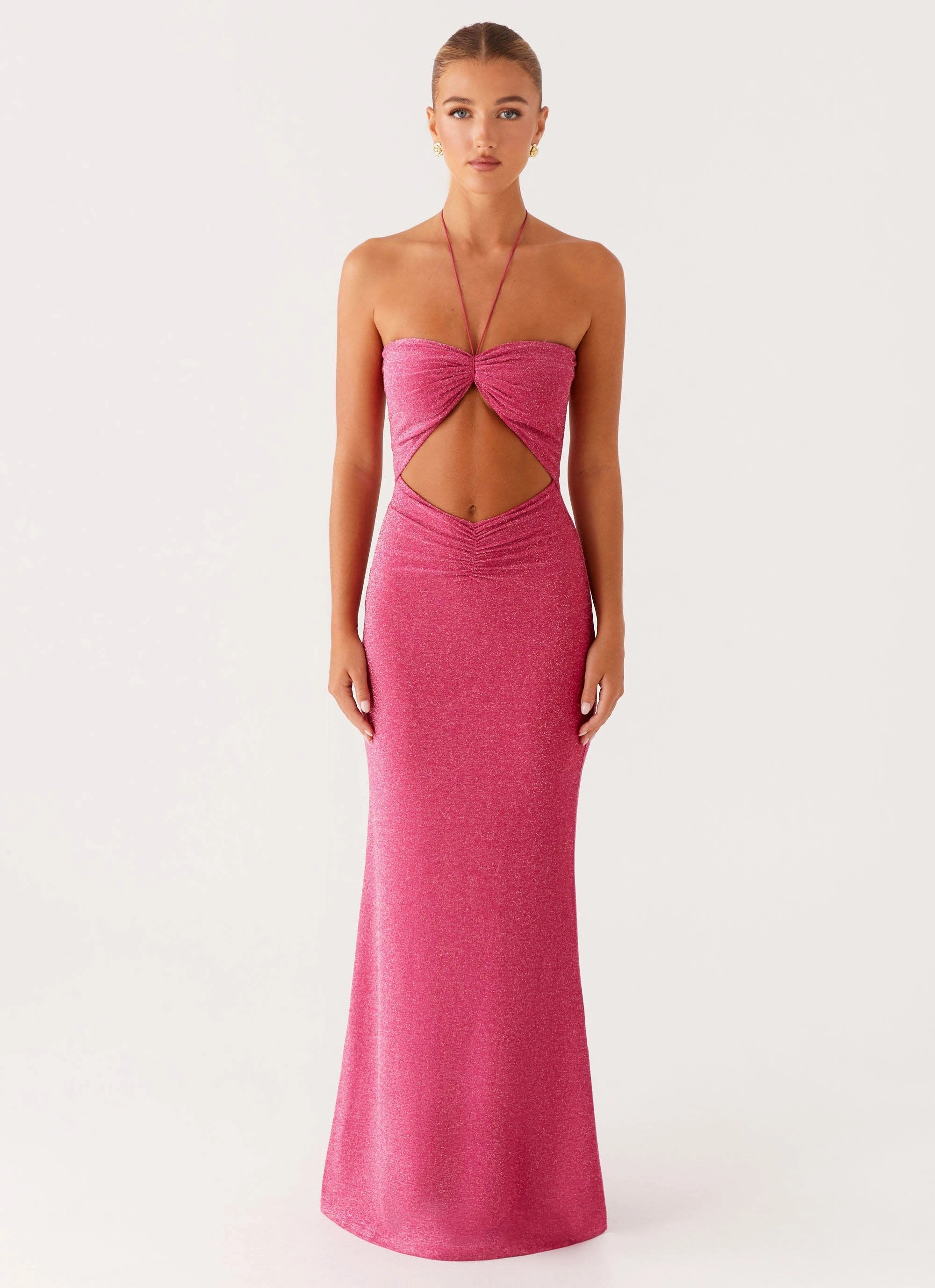 Lorenzo Maxi Dress - Raspberry Event Safe