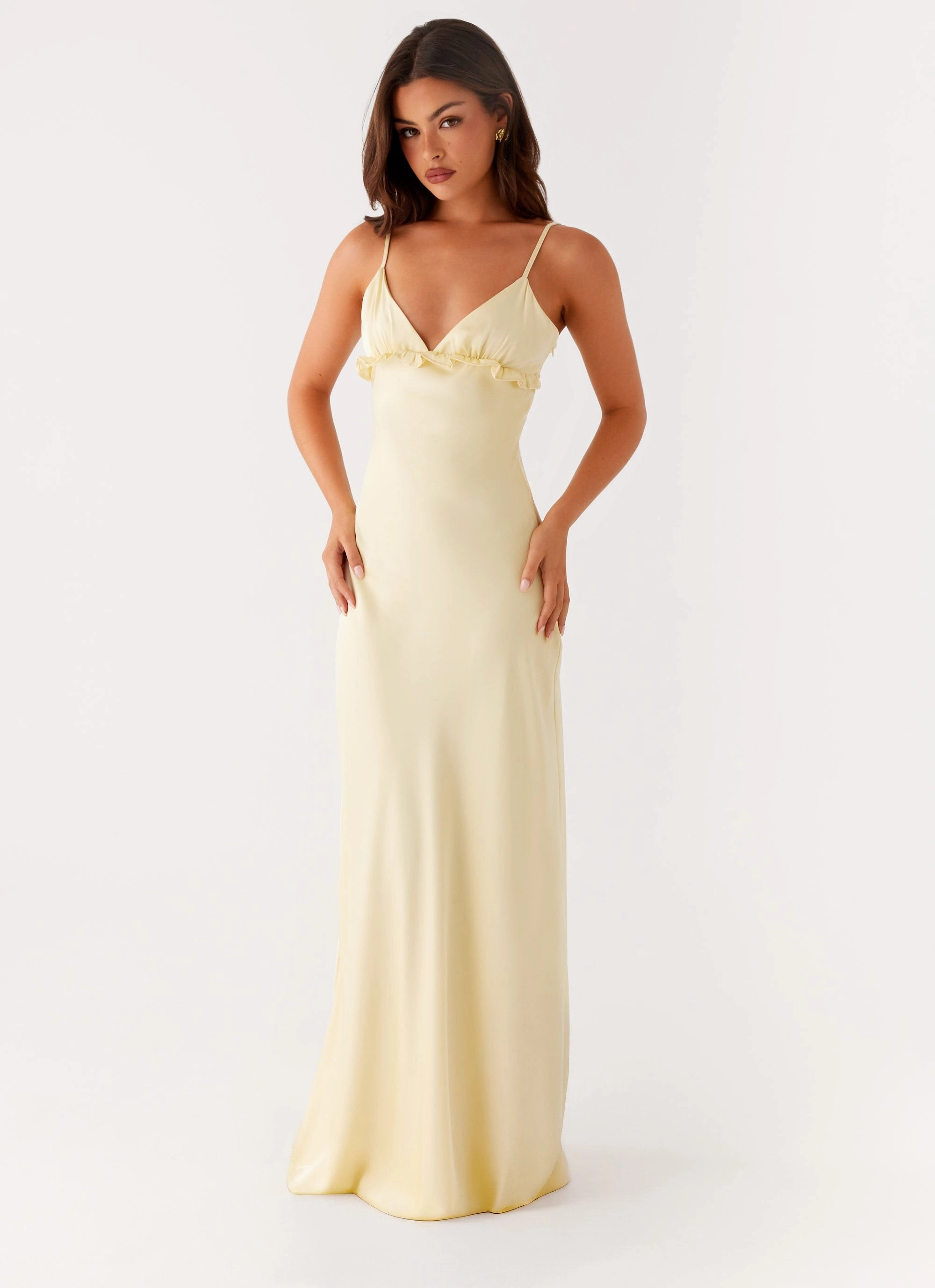 All Time Fit Light Weave Elona Maxi Dress - Baby Yellow