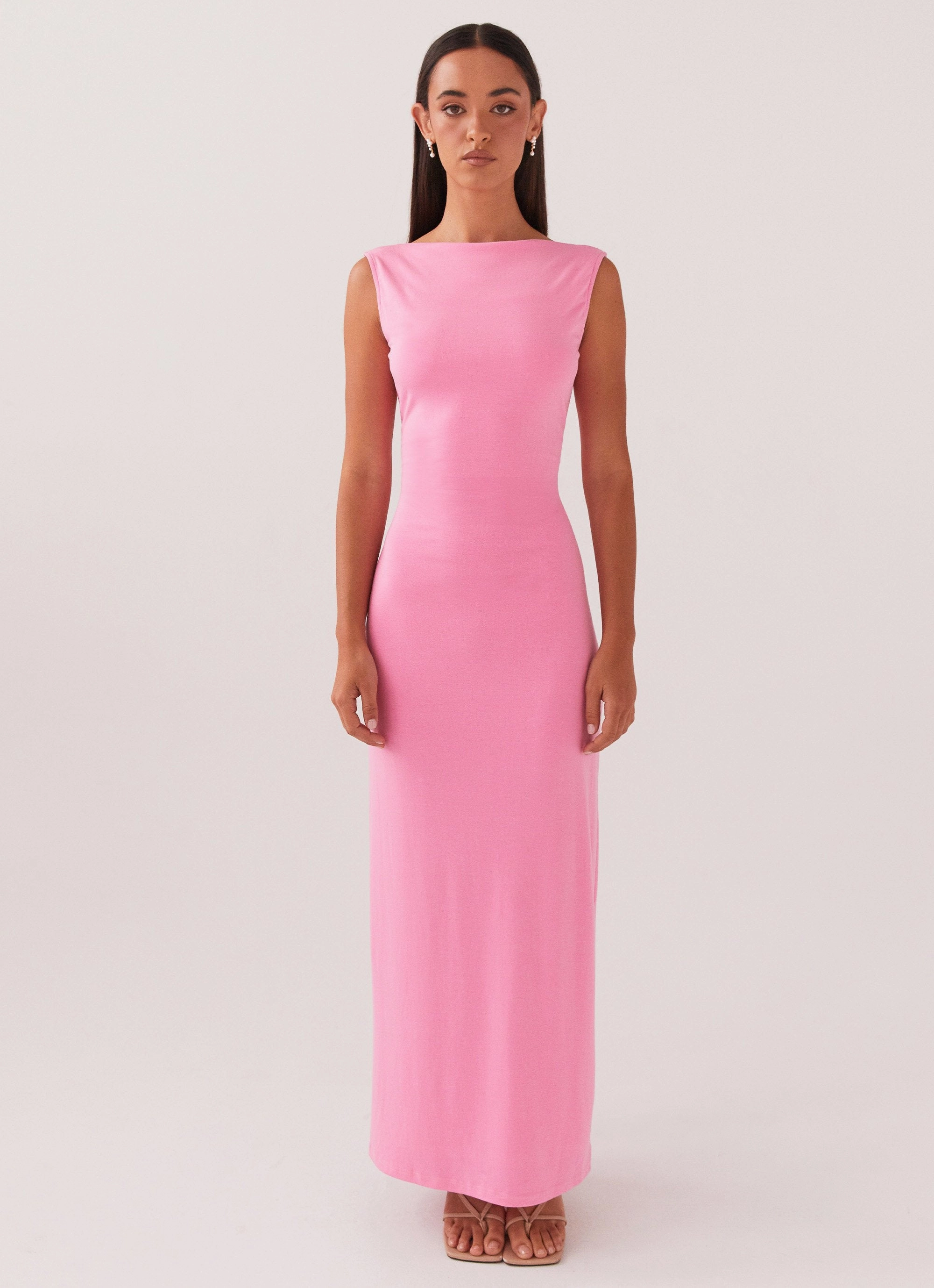Celina Maxi Dress - Pink Back Detail