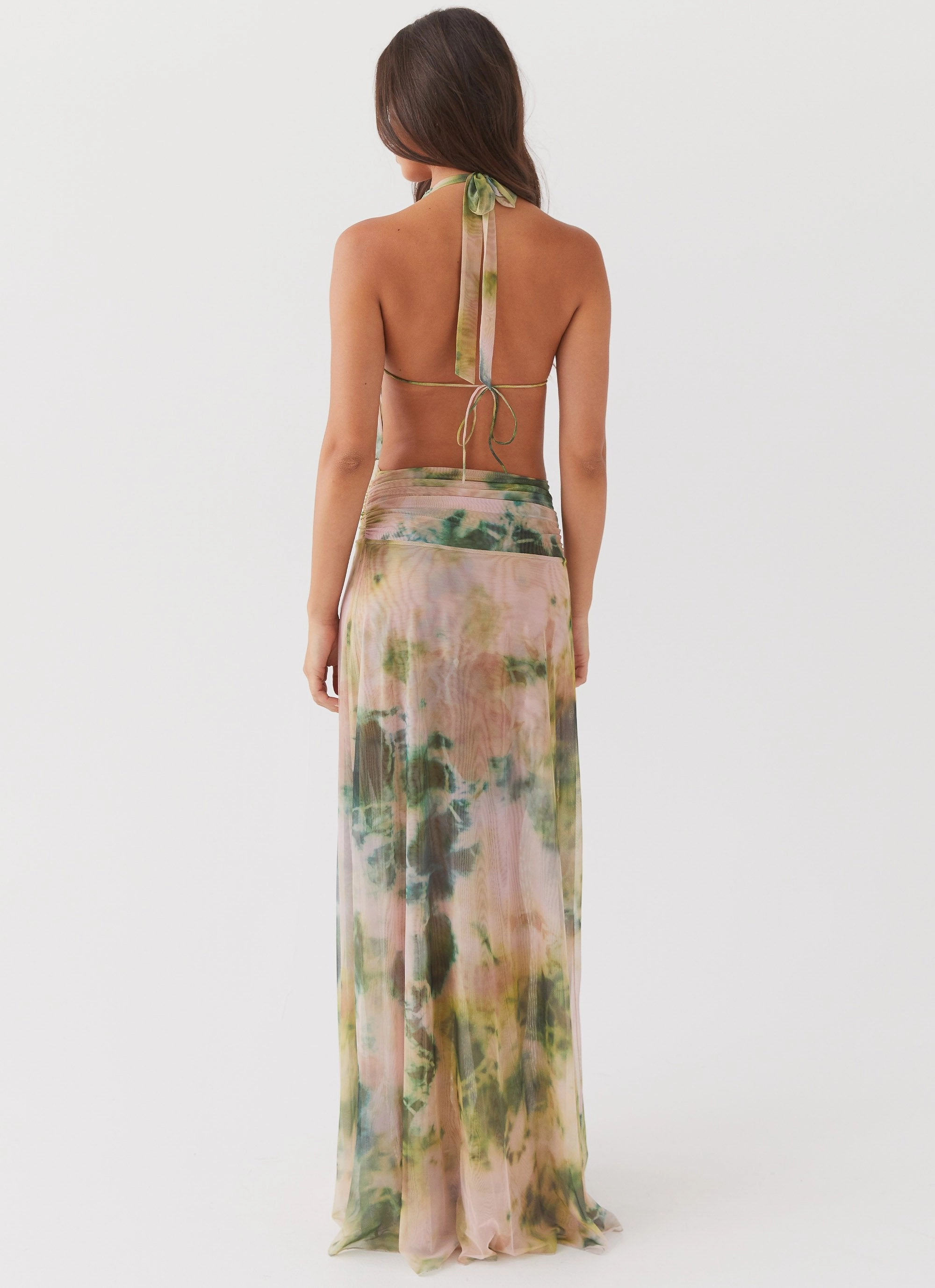 Polished Look Elysia Mesh Maxi Dress - Rainforest