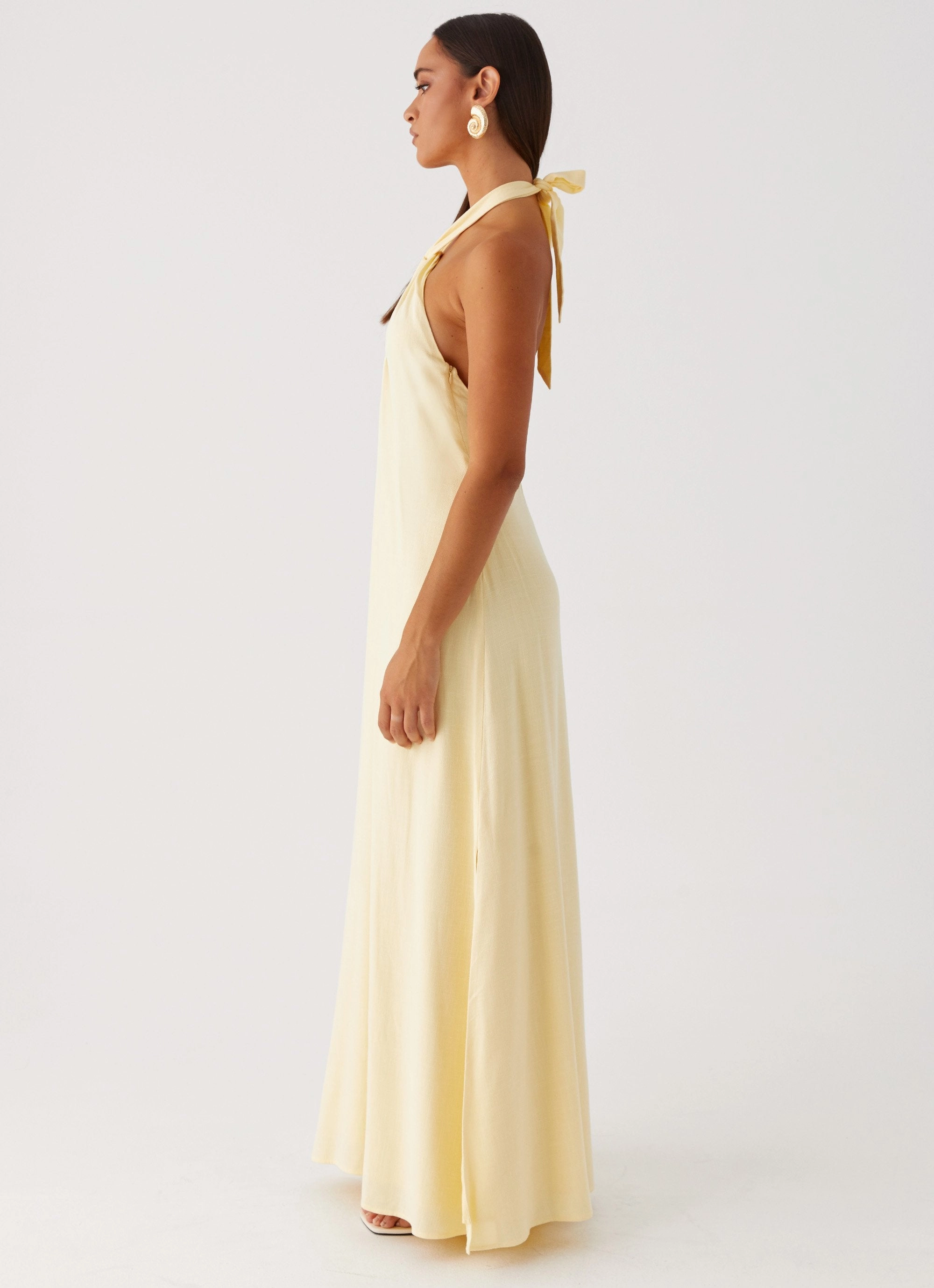 Golden Child Linen Maxi Dress - Yellow Versatile Style Wear Grace Walk