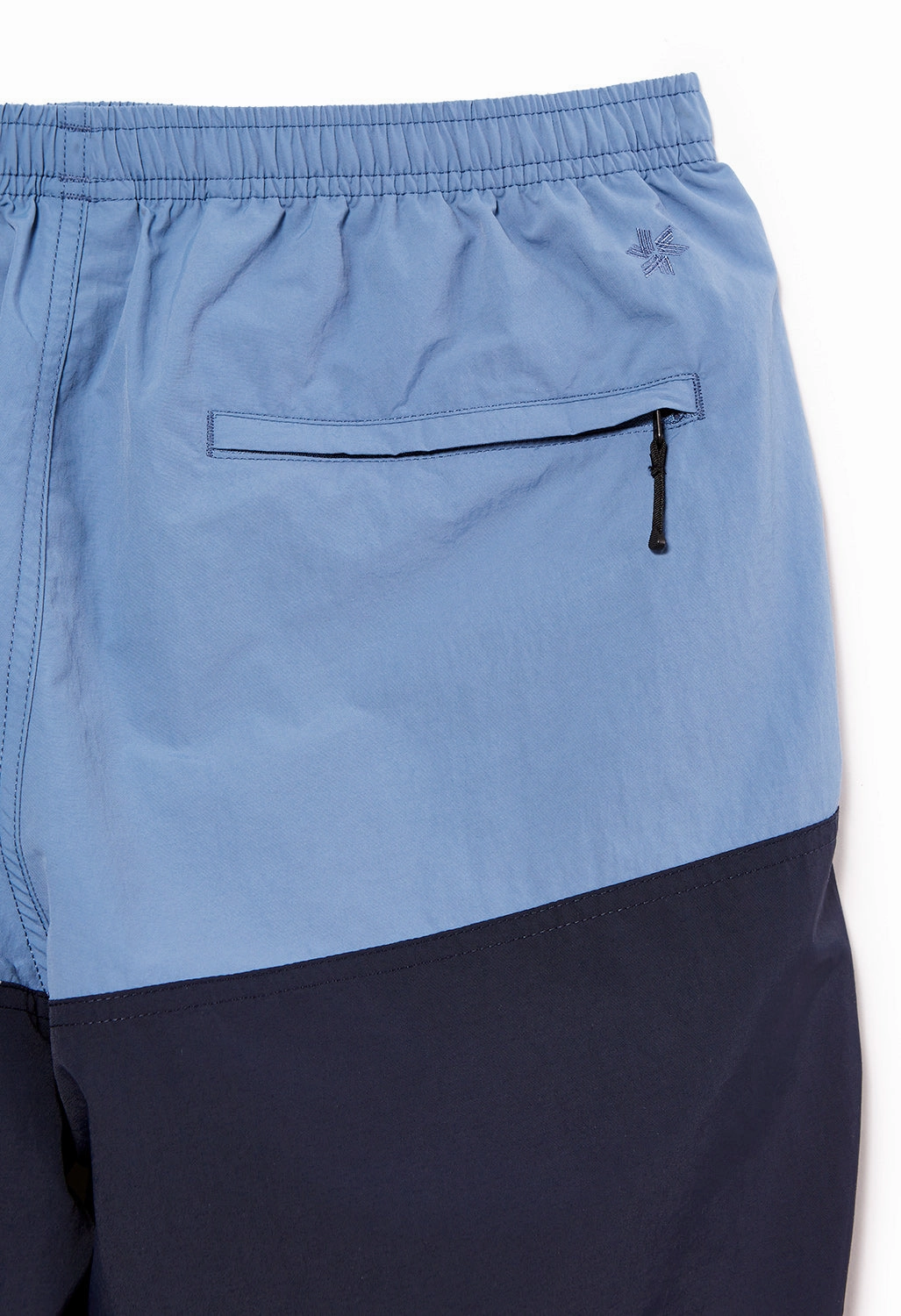 Goldwin Men's Nylon Bicolor Shorts 7" - Horizon Blue/Ink Navy Stretch waistband Soft Fabric