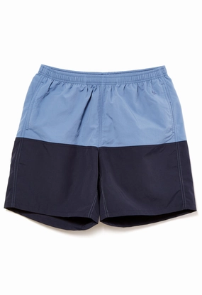 Goldwin Men's Nylon Bicolor Shorts 7" - Horizon Blue/Ink Navy Multi Pocket System