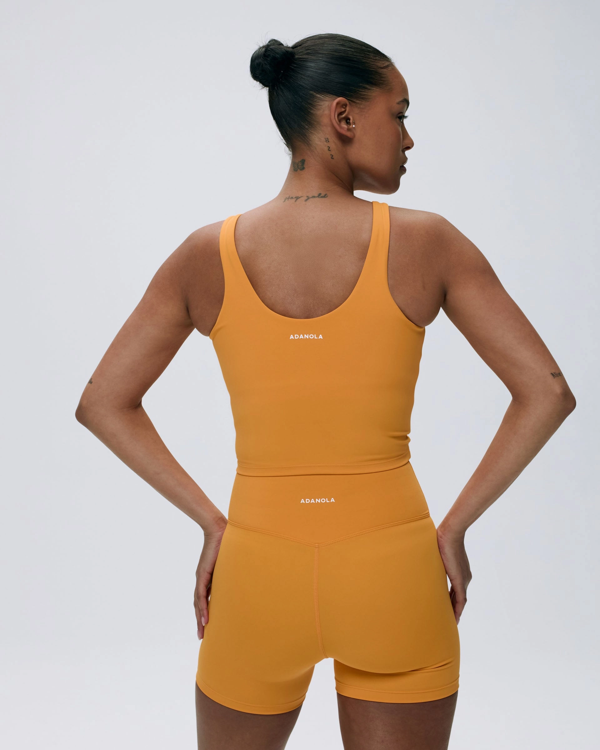 bodysuit Balanced Design Ultimate Ultra Crop Shorts - Mango Orange