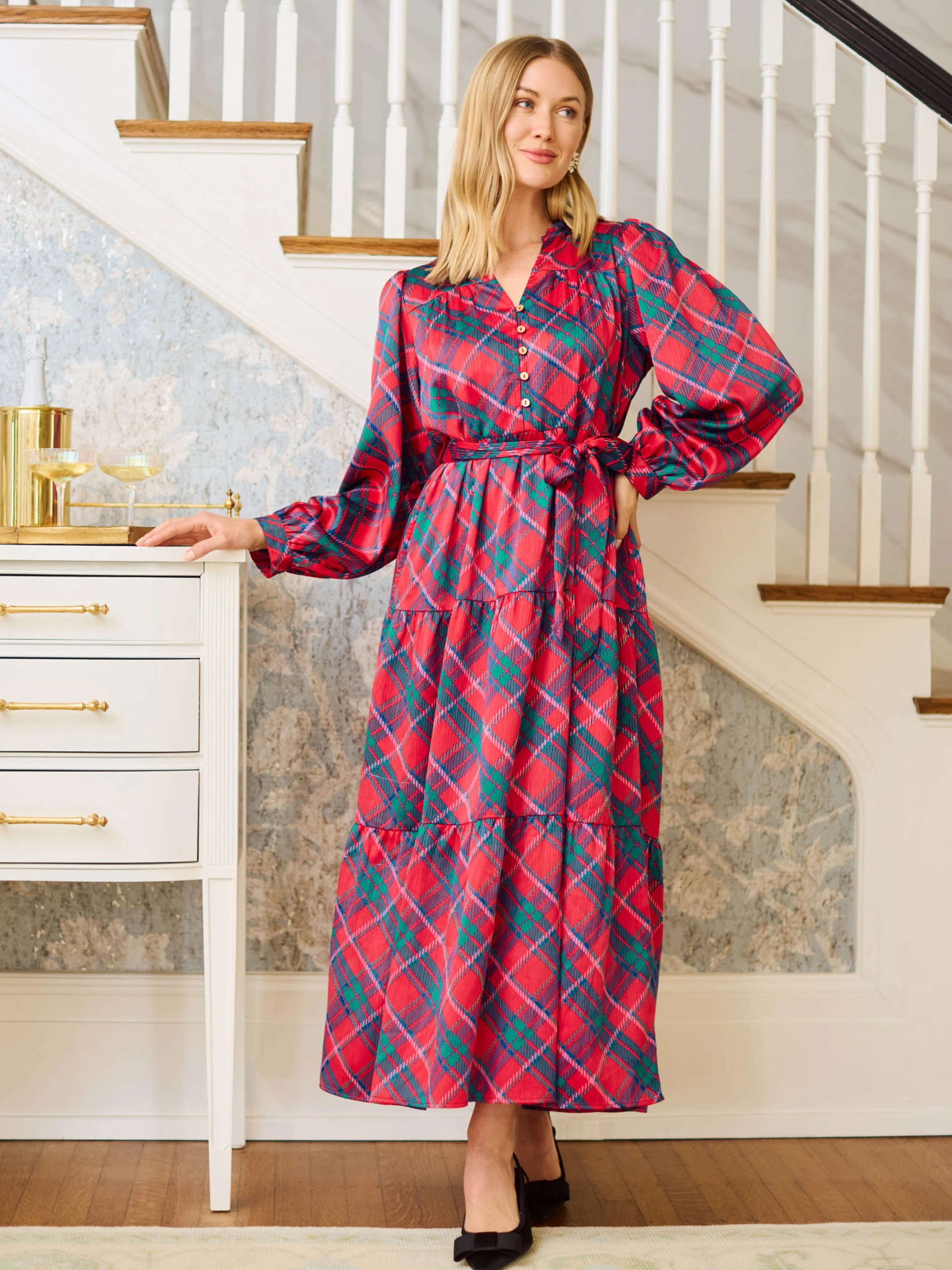 Gracelyn Dress | Plaid About You flowy style LightweightMaterial