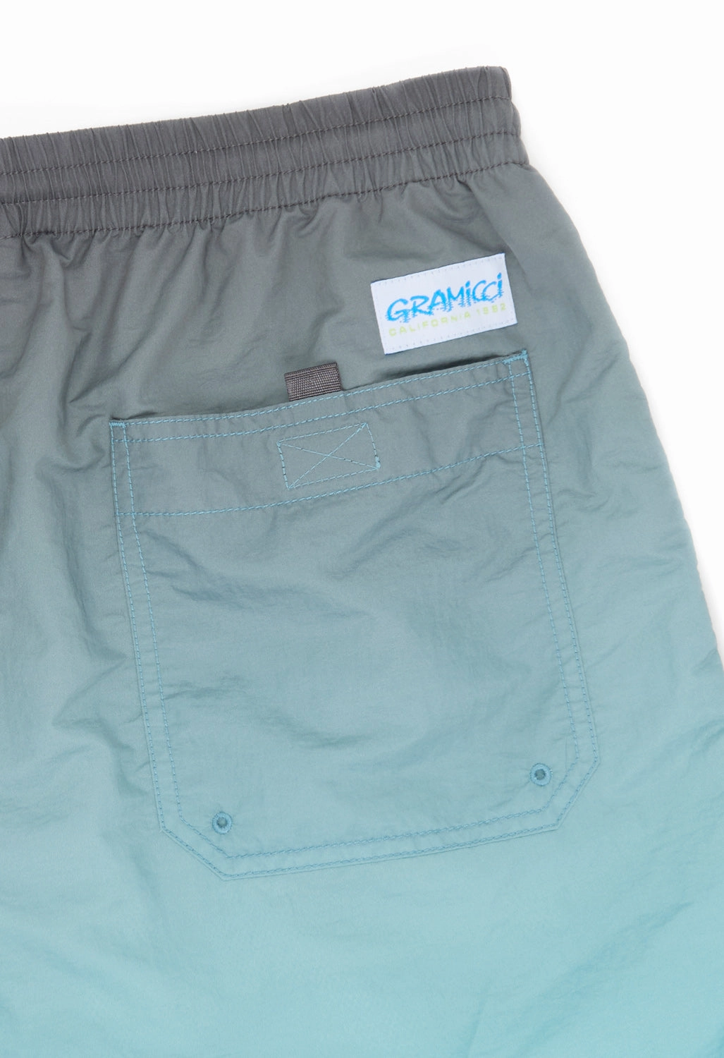 Gramicci Men's Tide Swim Shorts - Blue Gradient Anti Static Material spandex blend