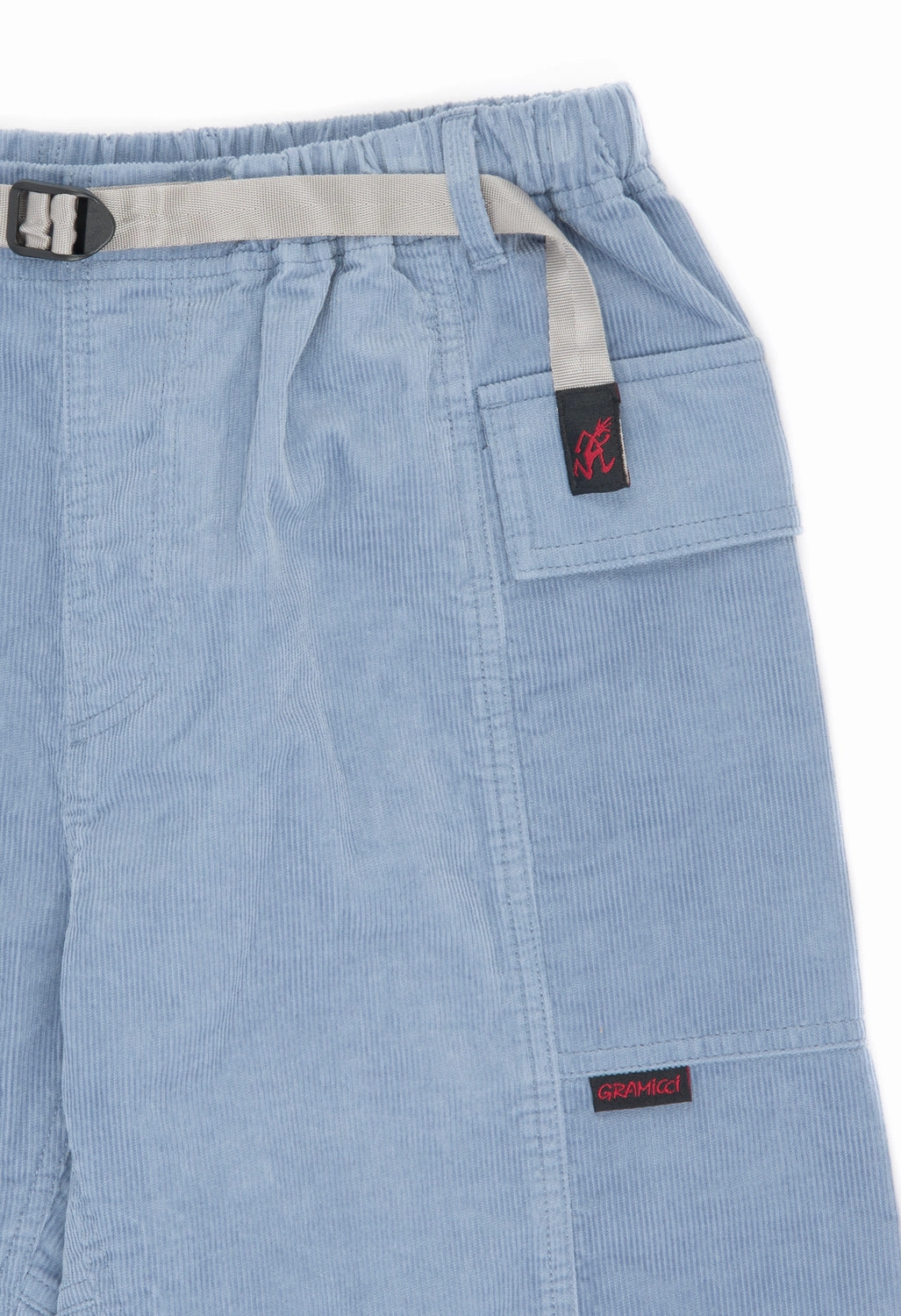 Gramicci Women's Corduroy Utility Shorts - Smoky Blue Soft Layers AbrasionResistant