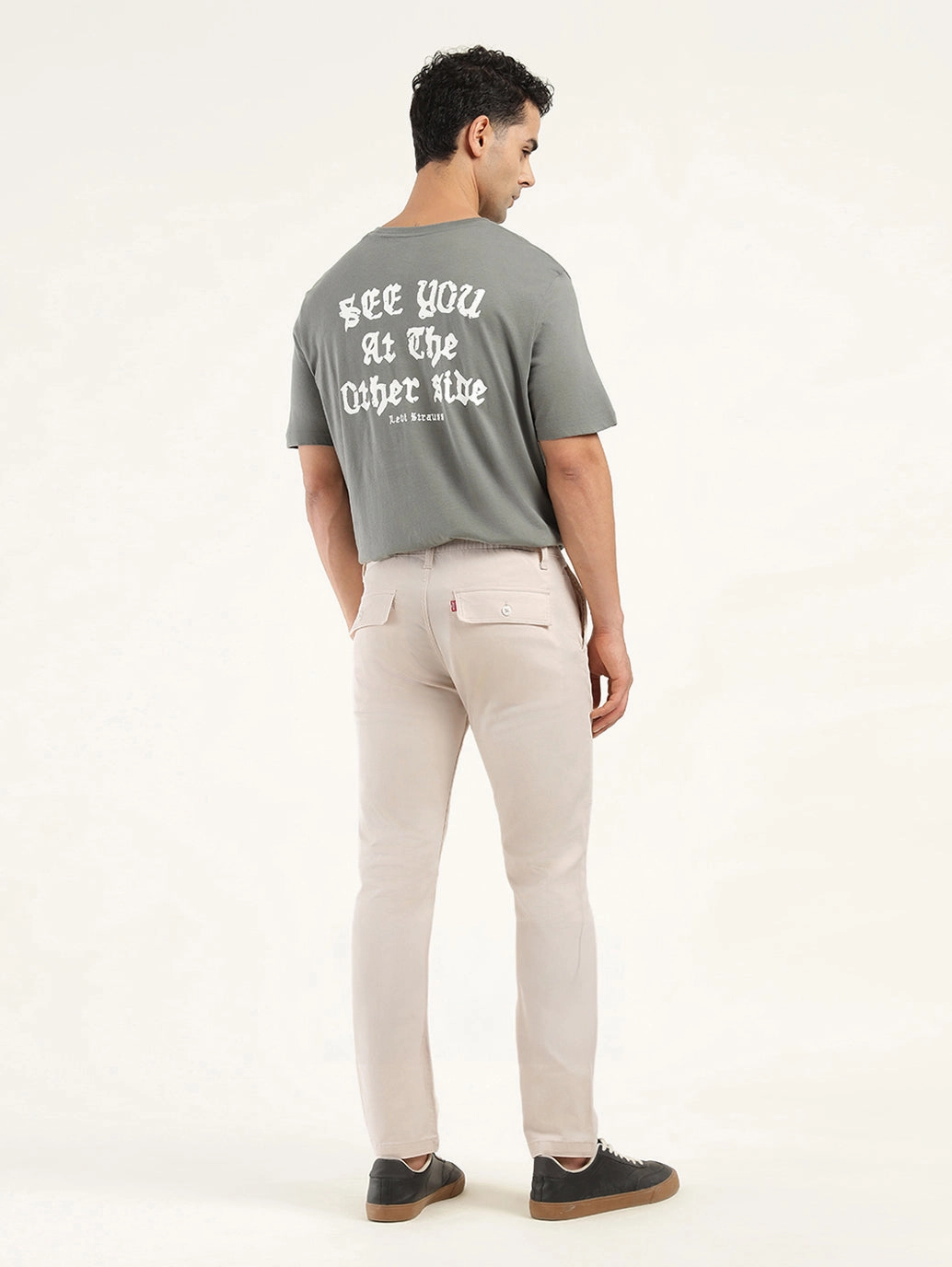 Men's Cream Slim Fit Chinos AbrasionGuardTape