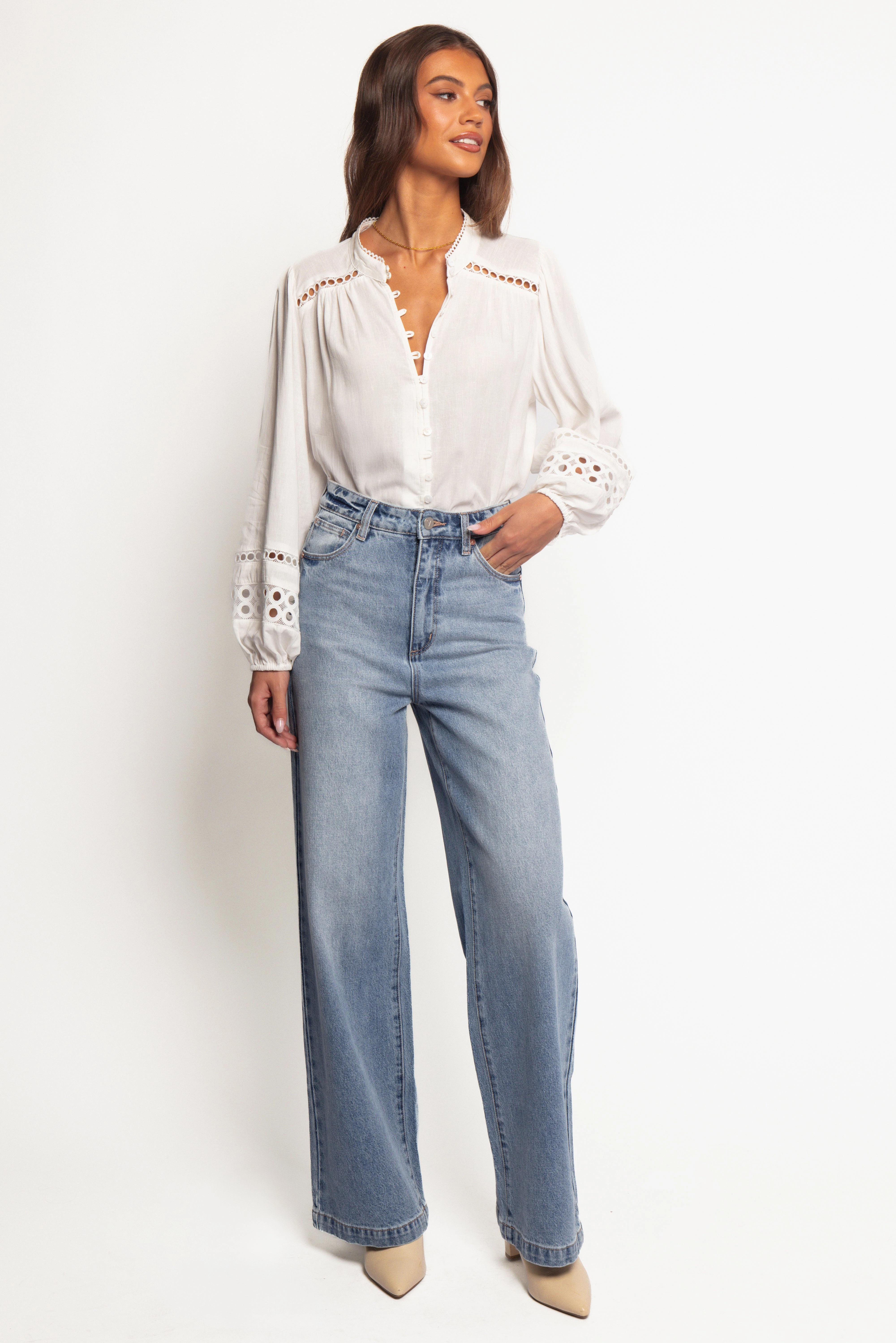 Hani Blouse - White Quality Material Refined Aesthetic