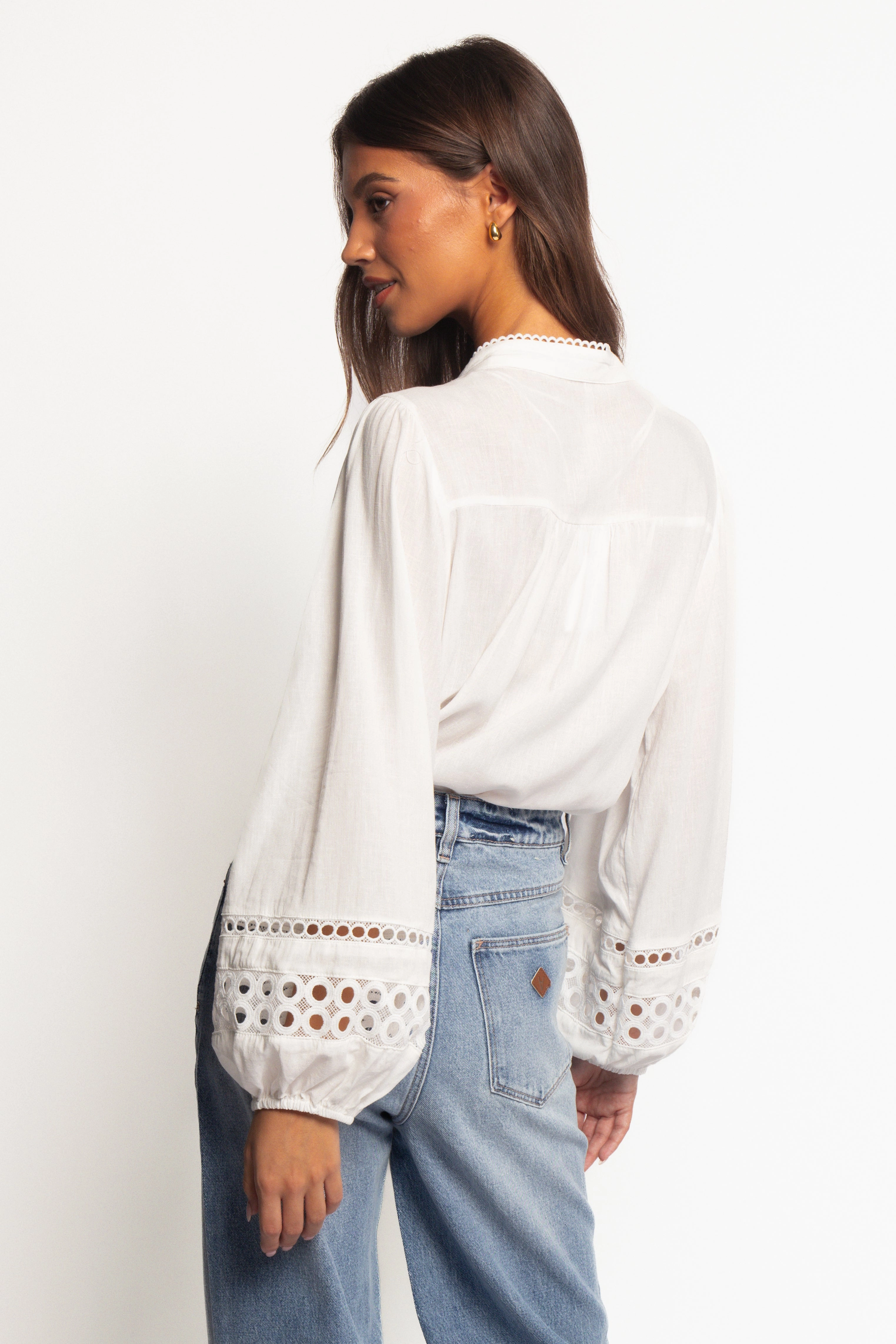Sleek Style Hani Blouse - White