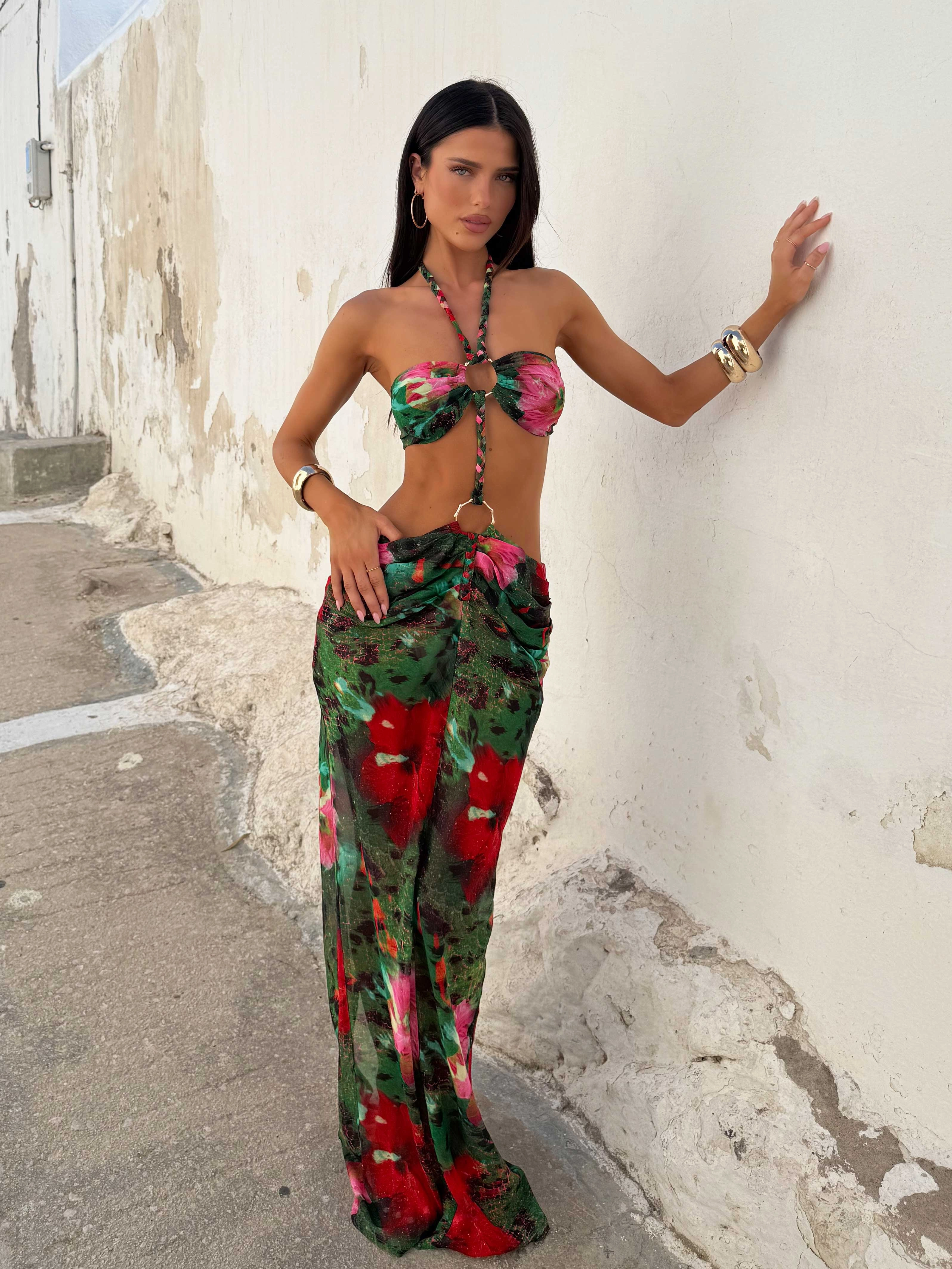 HAYAMI MAXI DRESS RUBY HIBISCUS Comfortable Look