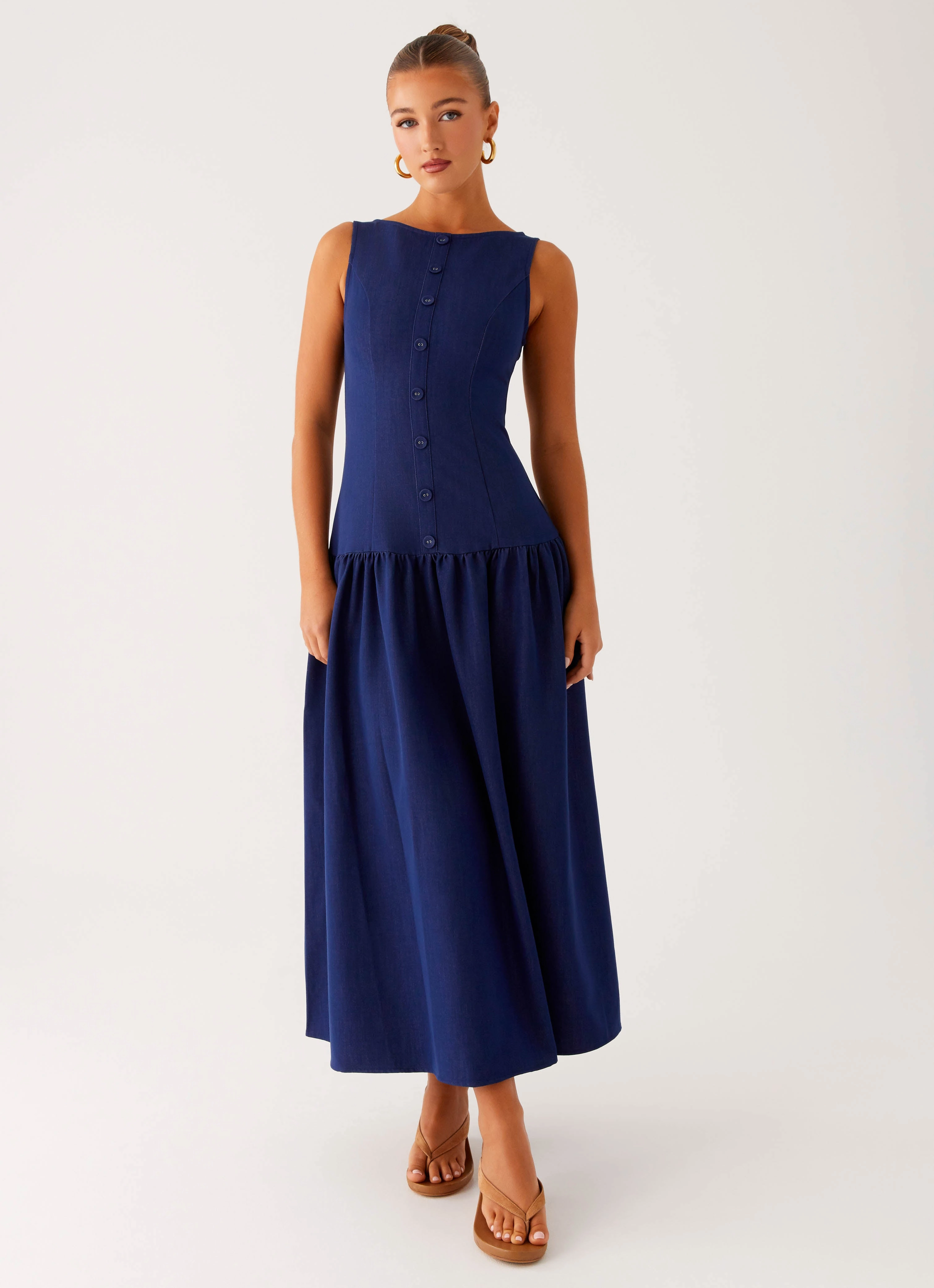 Family Joy Hayes Denim Midi Dress - Indigo
