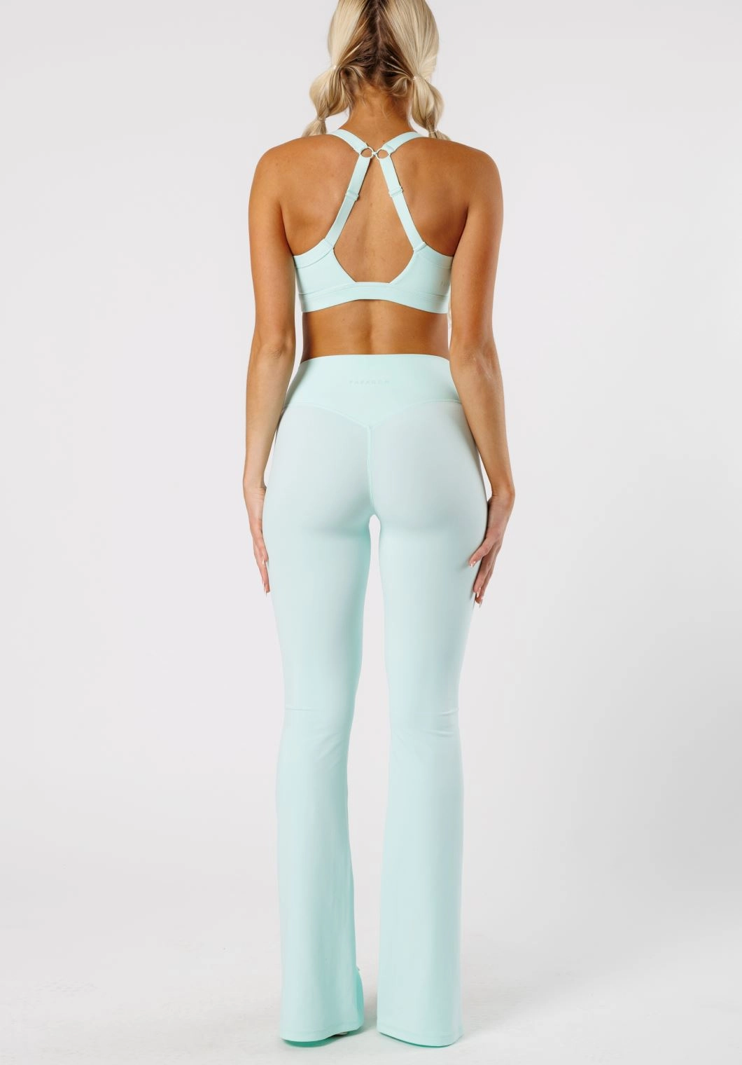 Reluna? Front Slit Sculptseam? Flare Leggings 34" Pale Jade Eco Shopper Compression Support Body shaping