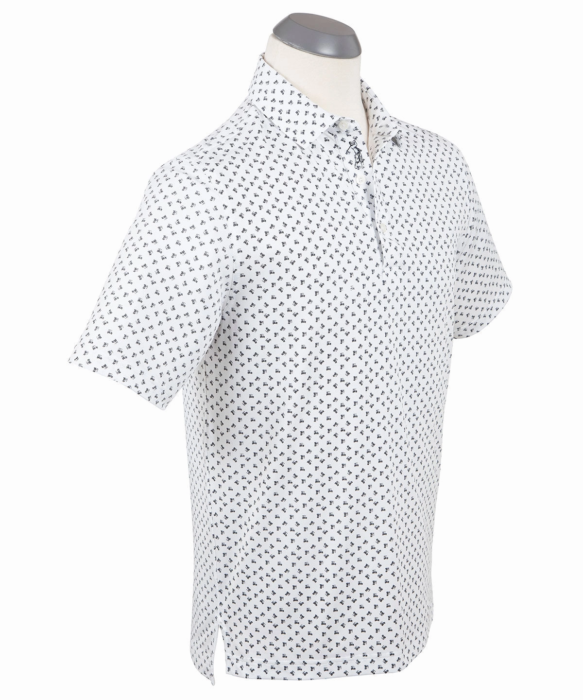 Performance Golf Cart Print Polo Simple Top
